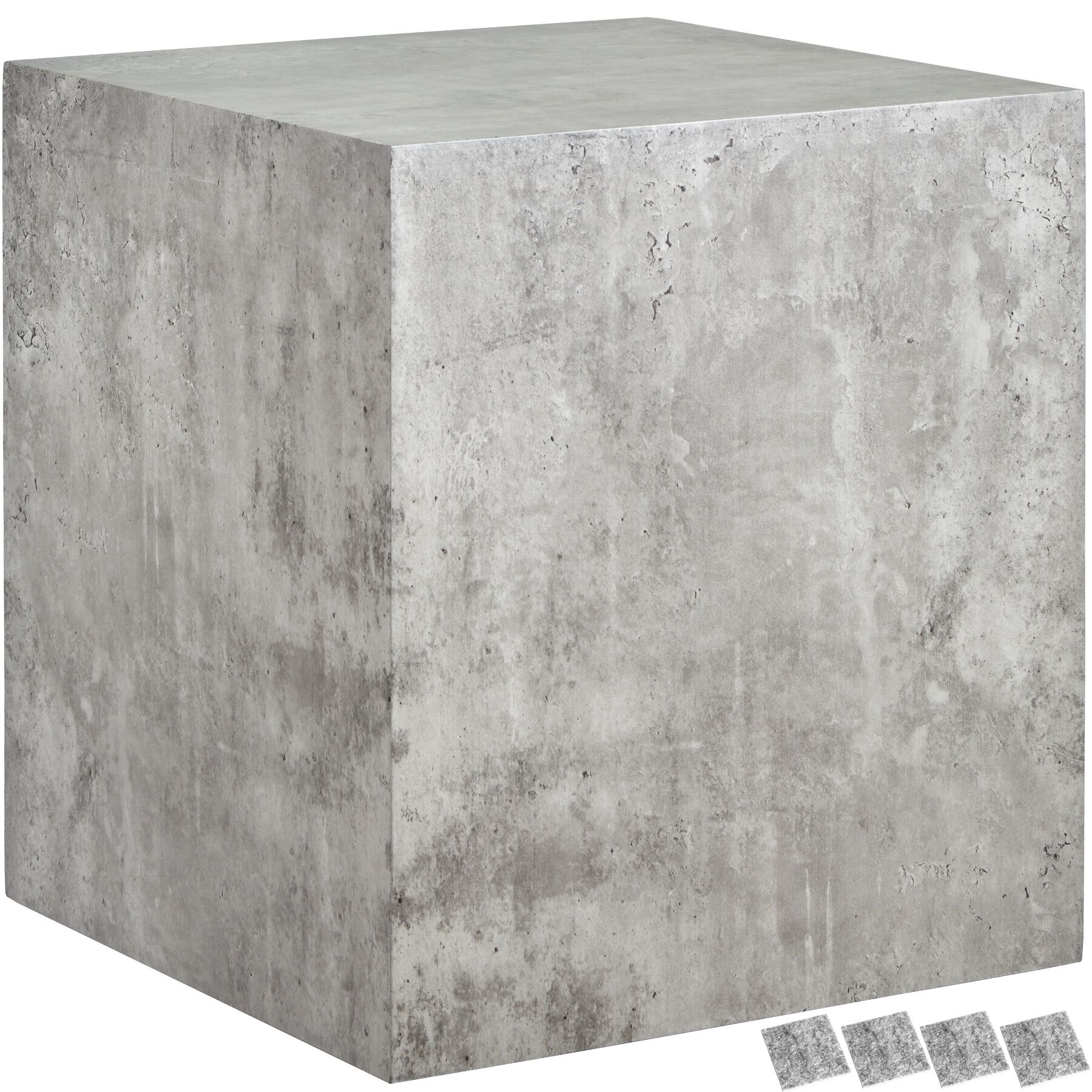 Soffbord Lasley, bärighet 45 kg - Betongutseende, 45 x 45 x 50 cm av tectake