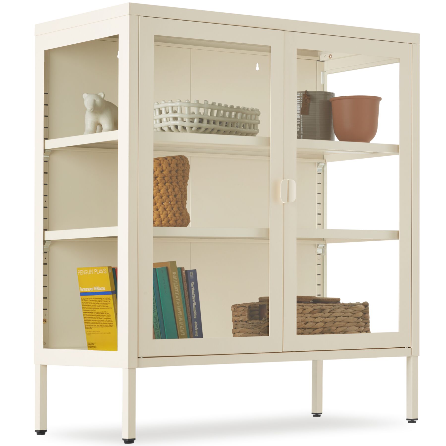 vitrine métallique - crème | tectake