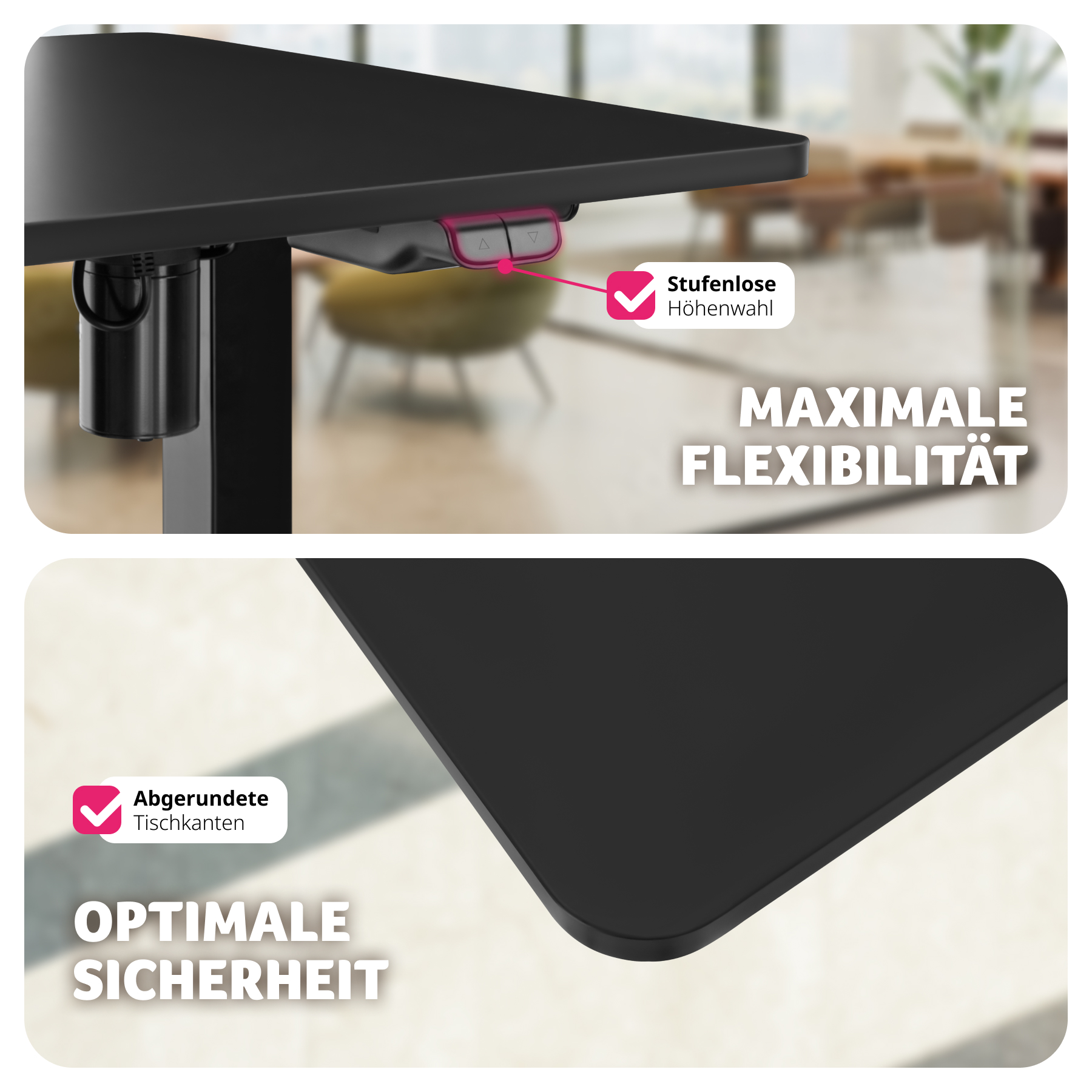 Höhenverstellbarer Schreibtisch Elektrisch Computertisch Arbeitsplatz PC-Tisch - Bild 29 von 37