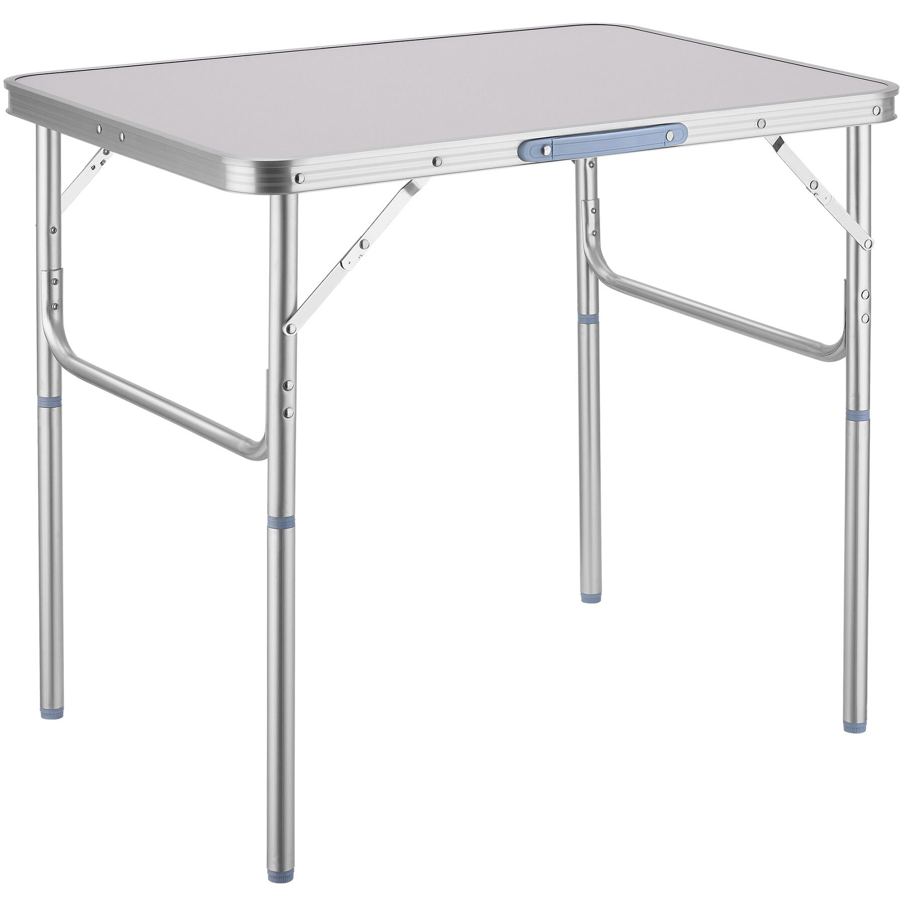 tectake Campingtisch Campingtisch Klappbar mit Höhenverstellbaren Beinen und Füßen – 75 x 55 x 68 cm