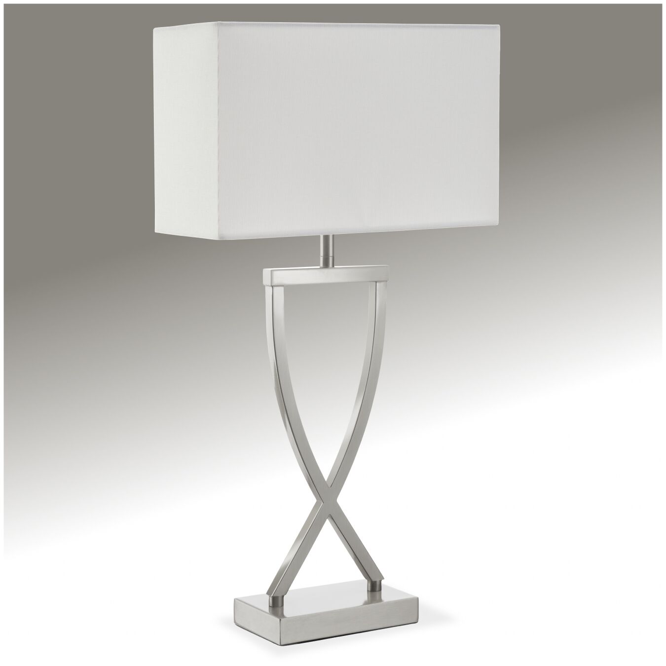 Tischleuchte Avina, modernes Design, 60W - nickelfarben
