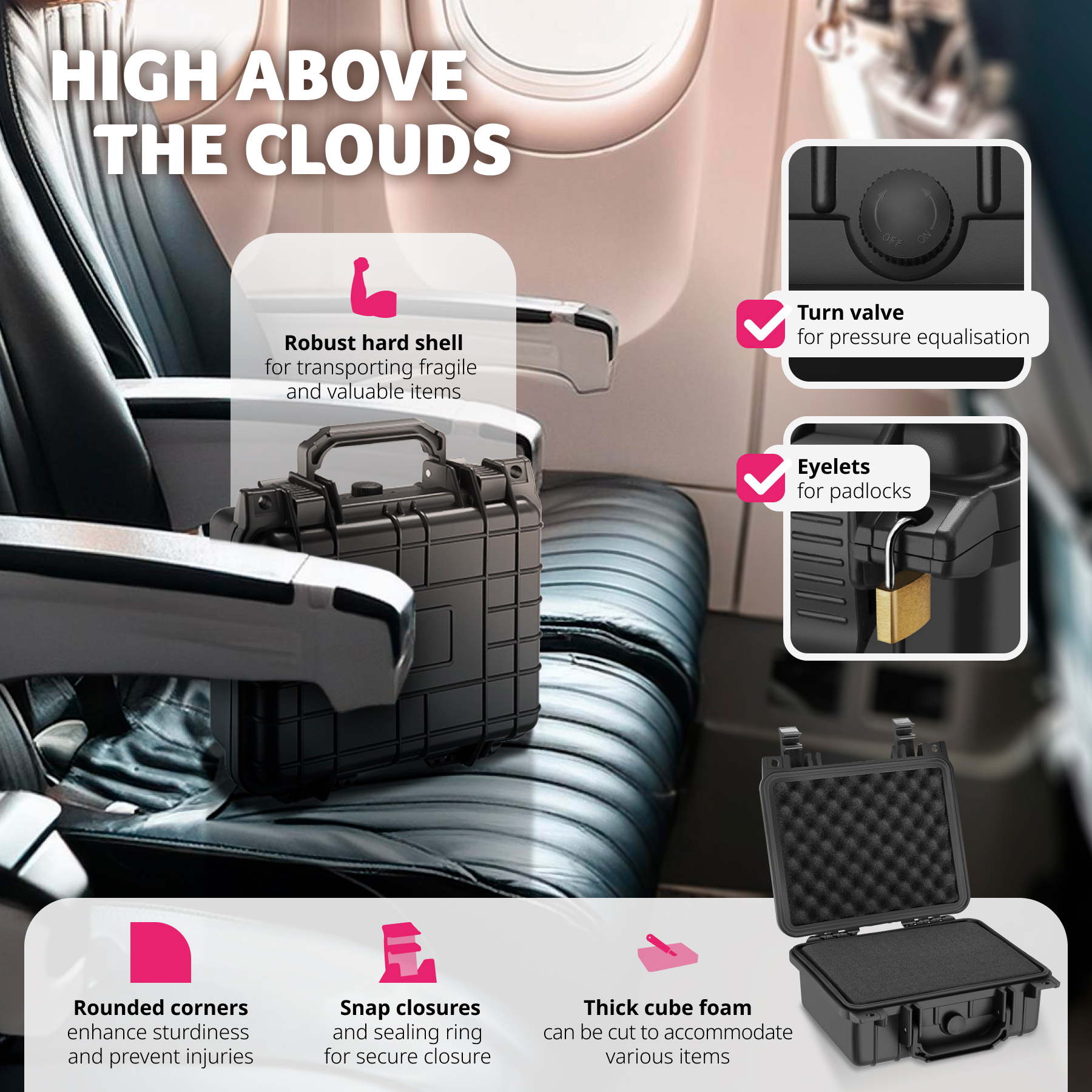Camera Case Hard Shell Box Photography Travel Protective Waterproof Universal - Picture 5 of 37