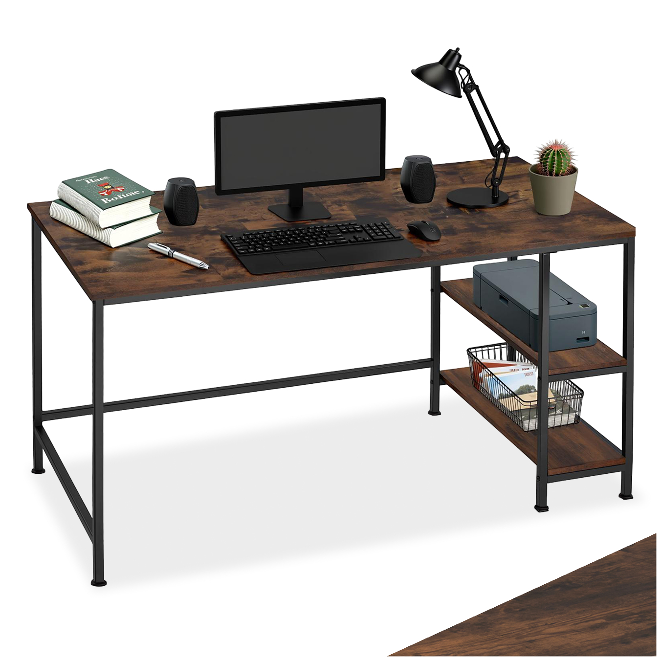 Computer-Schreibtisch Bürotisch Arbeitstisch Industrial Style 120 x 60 x 75,5 cm
