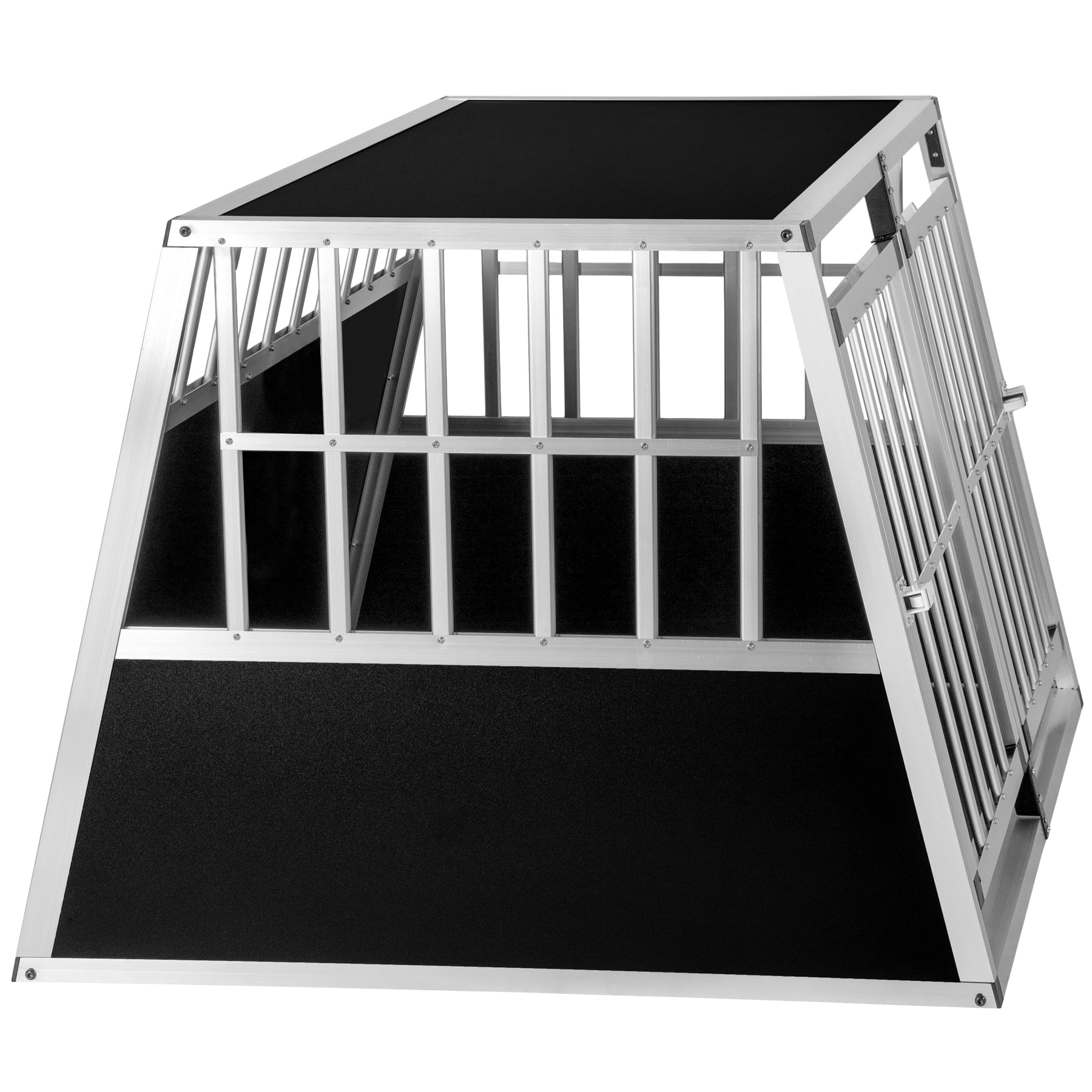 Dog Crate Travel Box Car Transport XXL Double Cage Lockable Angled Walls Pen - Picture 13 of 25