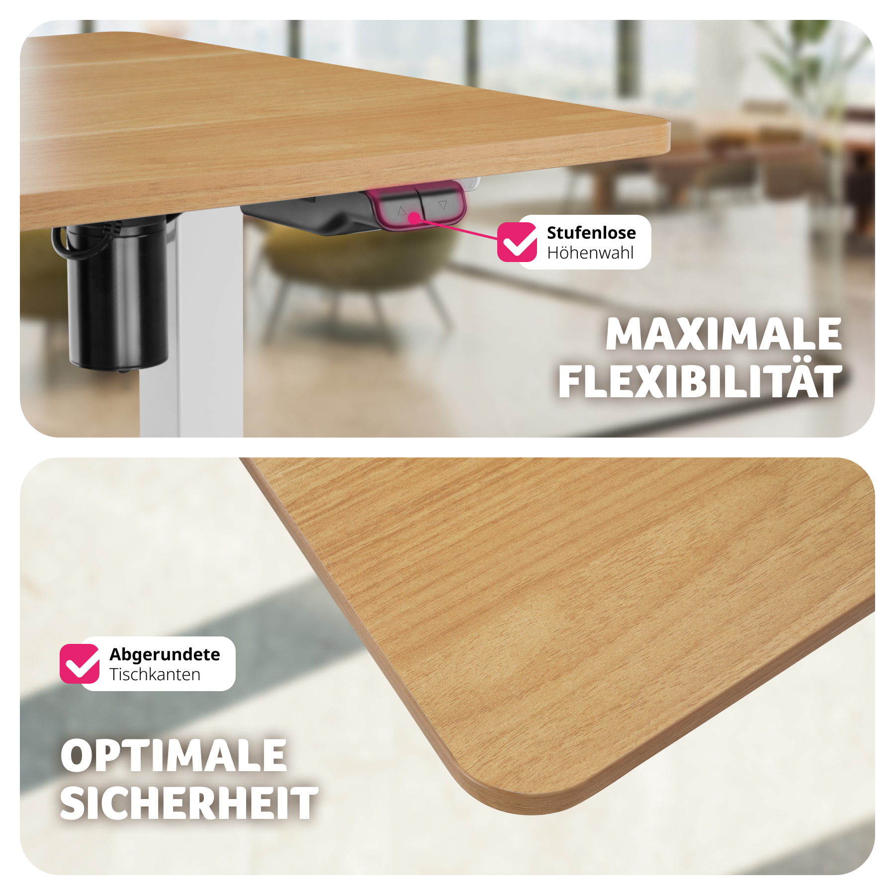 Höhenverstellbarer Schreibtisch Elektrisch Computertisch Arbeitsplatz PC-Tisch - Bild 17 von 37