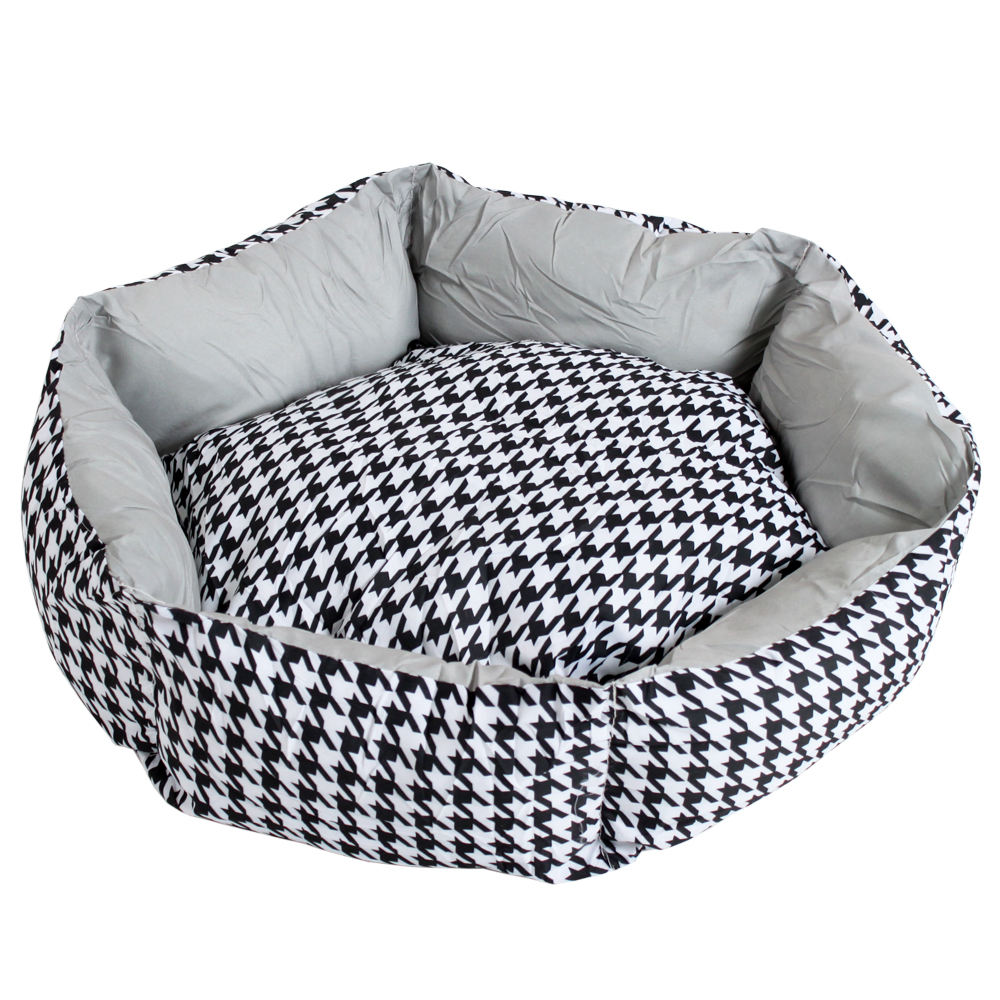 Cama de perro pequeño - gris/negro/blanco | tectake