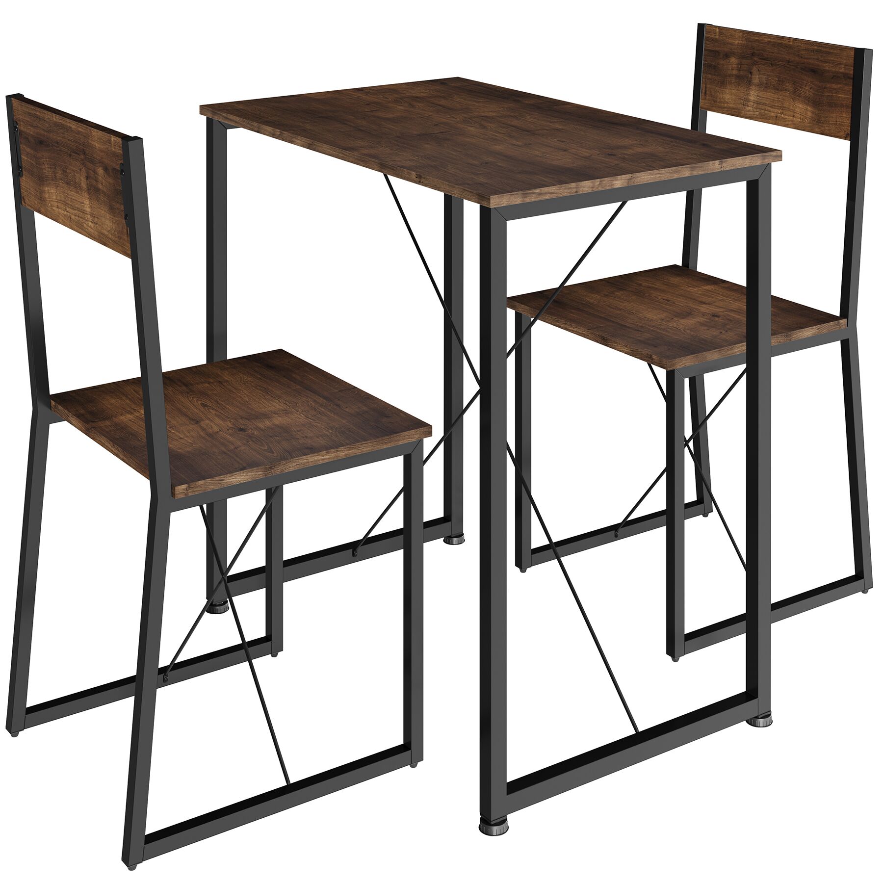 Tectake Gmbh Dunkel Sitzgruppe Margate - Industrial Holz Rustikal