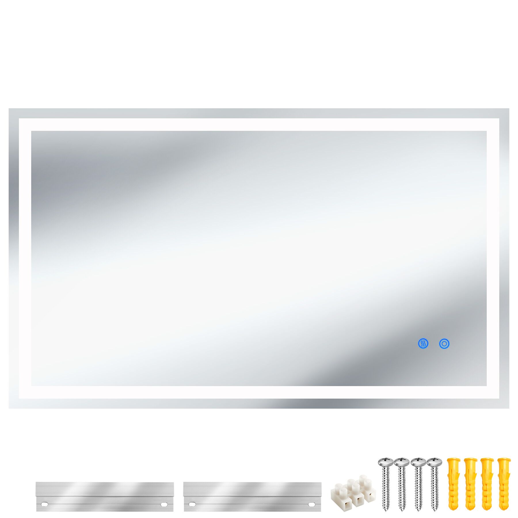 LED bathroom mirror Clara, dimmable, with 3 light colours - 60 x 100 cm