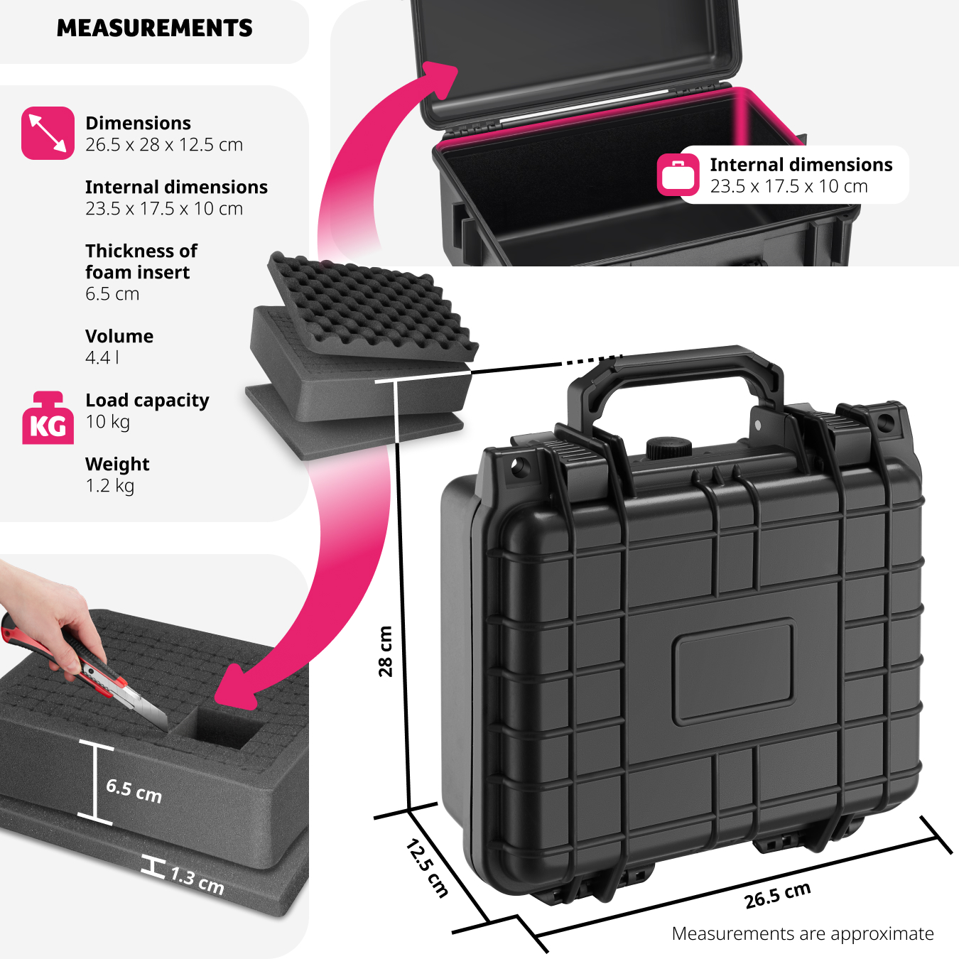 Camera Case Hard Shell Box Photography Travel Protective Waterproof Universal - Picture 7 of 37