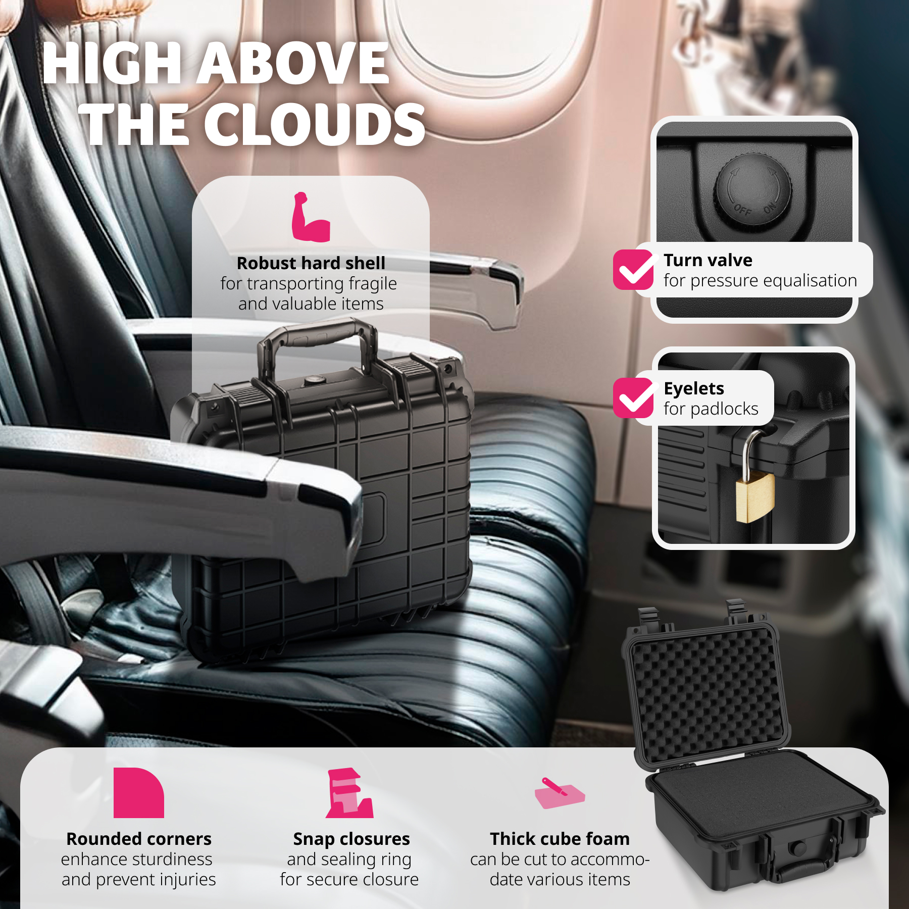 Camera Case Hard Shell Box Photography Travel Protective Waterproof Universal - Picture 17 of 37