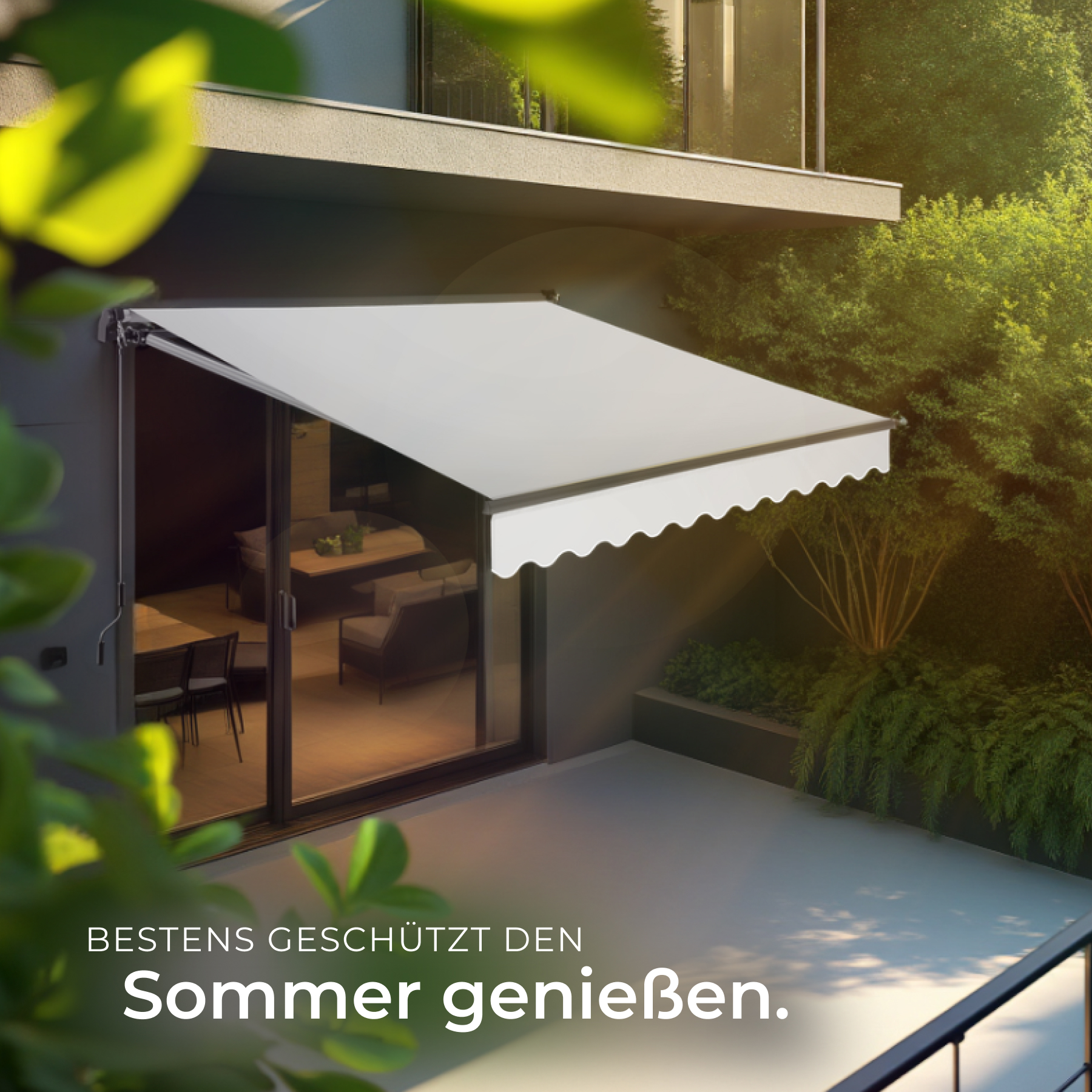 Balkonmarkise Sonnendach Wandhalterung Terrassenüberdachung Sichtschutz Markise