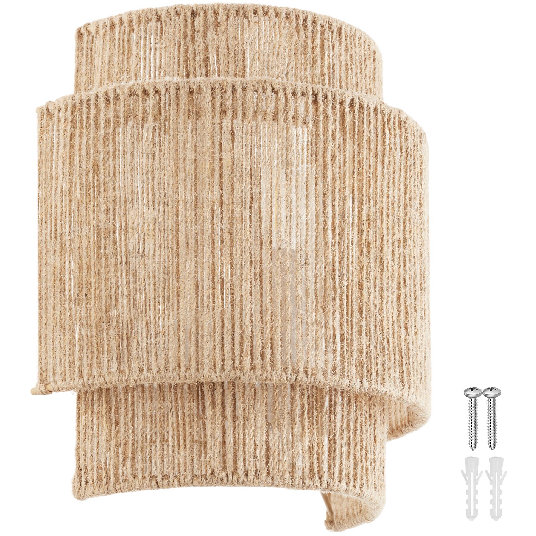 Kinkiet Lignea Lux z juty w stylu boho, 40 W - naturalny | tectake