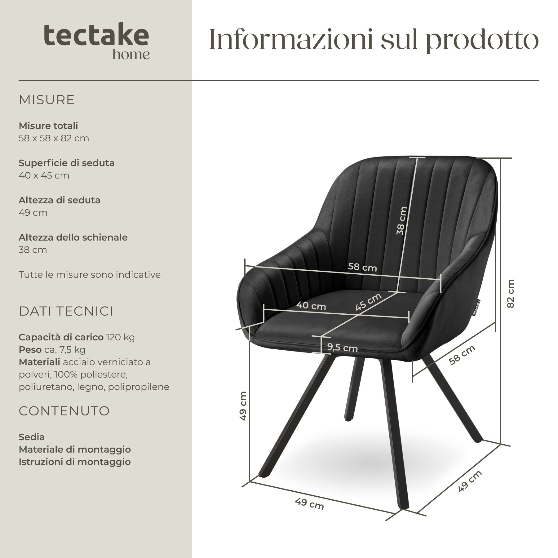Sedia Sala Pranzo Girevole Braccioli Effetto Velluto Sedia Salotto Imbottita - Foto 31 di 37