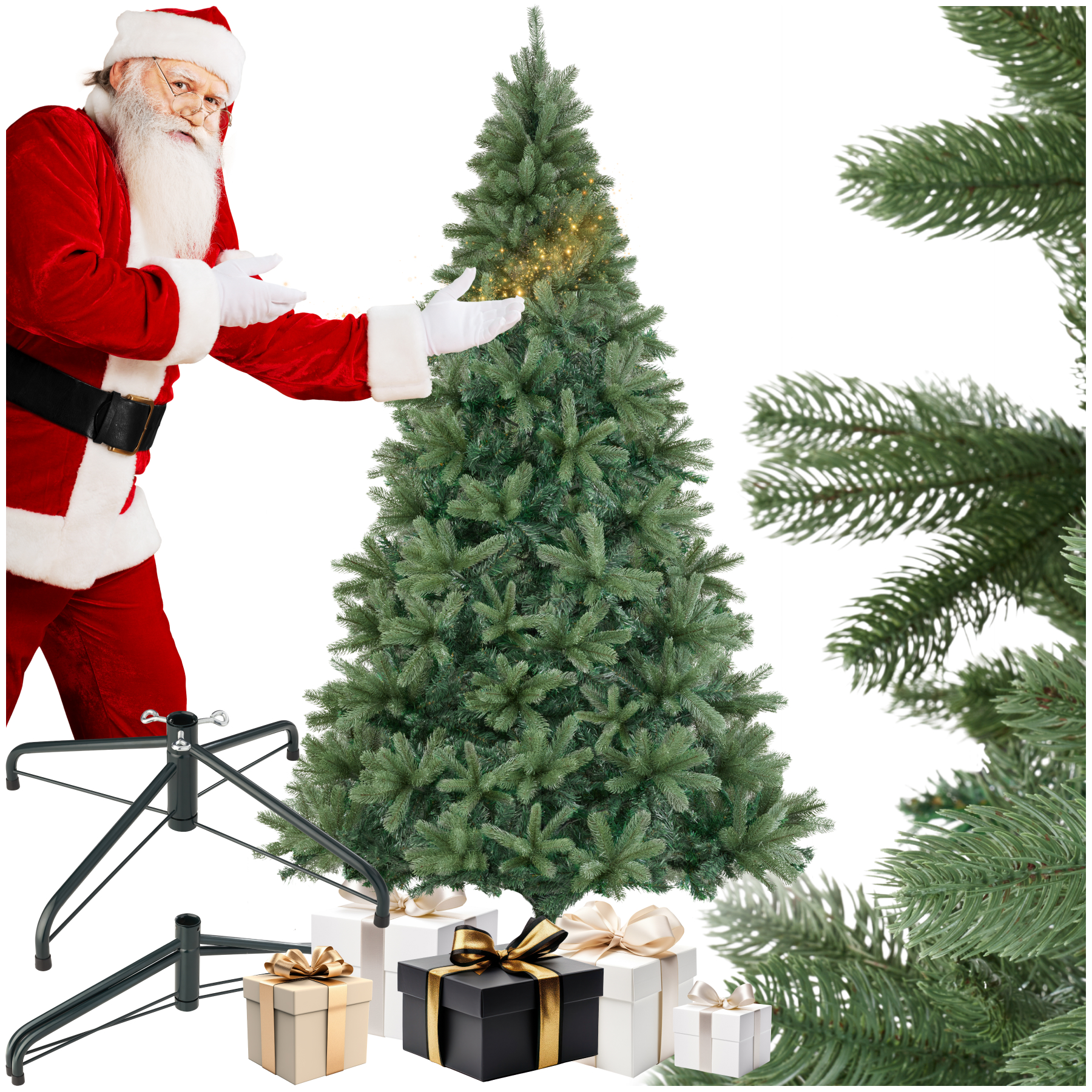 Arbre de Noël artificiel PRANCER aiguilles moulées par injection - 210 cm