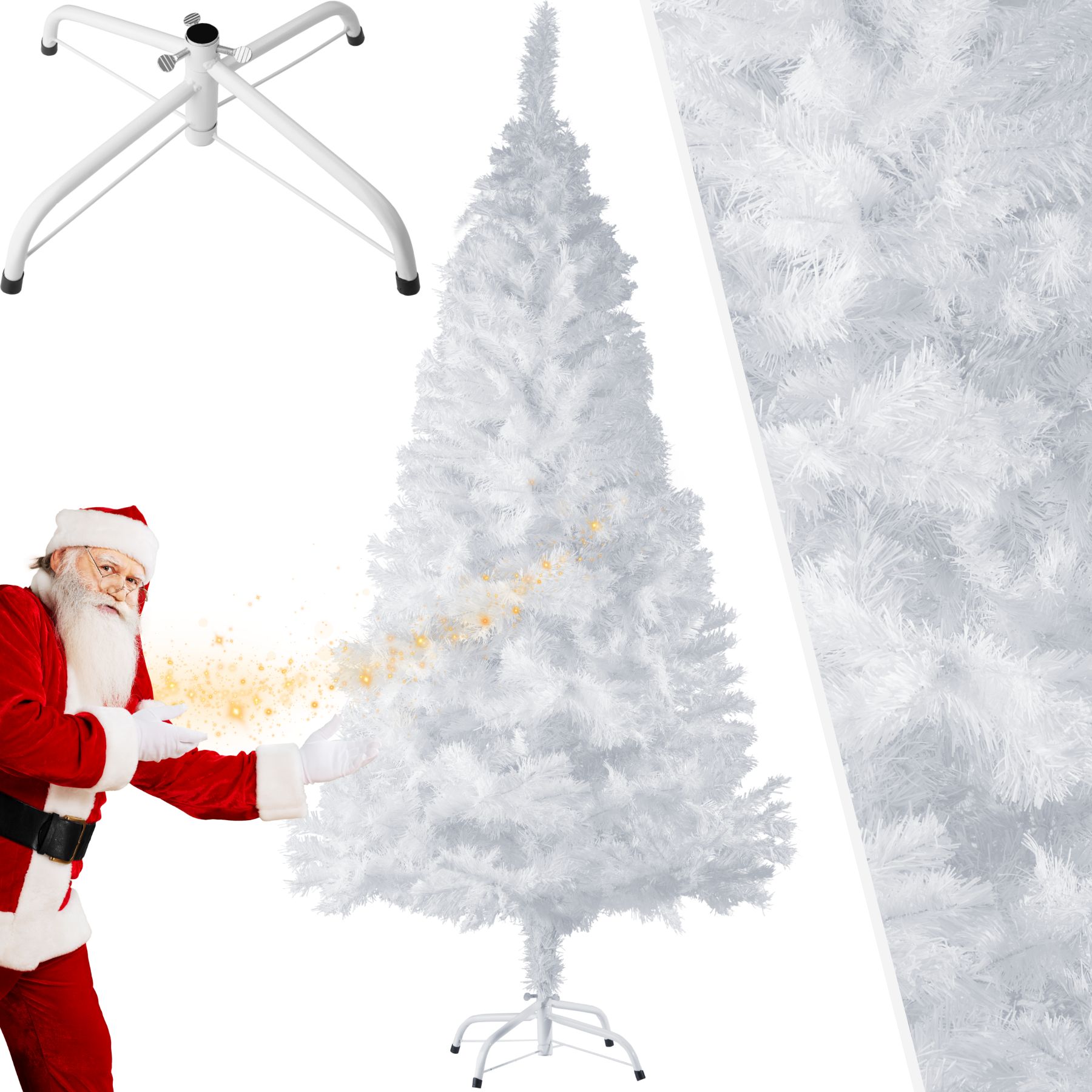 Albero di Natale Artificiale con Supporto Natalizia 310 Punte 150 cm Verde nuovo - Foto 14 di 25