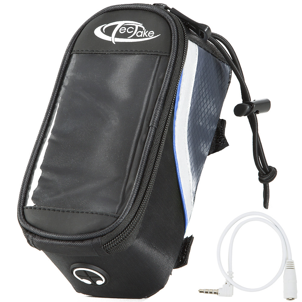 Phone holder for bike - 18 x 8.5 x 8.5 cm, black/grey/blue