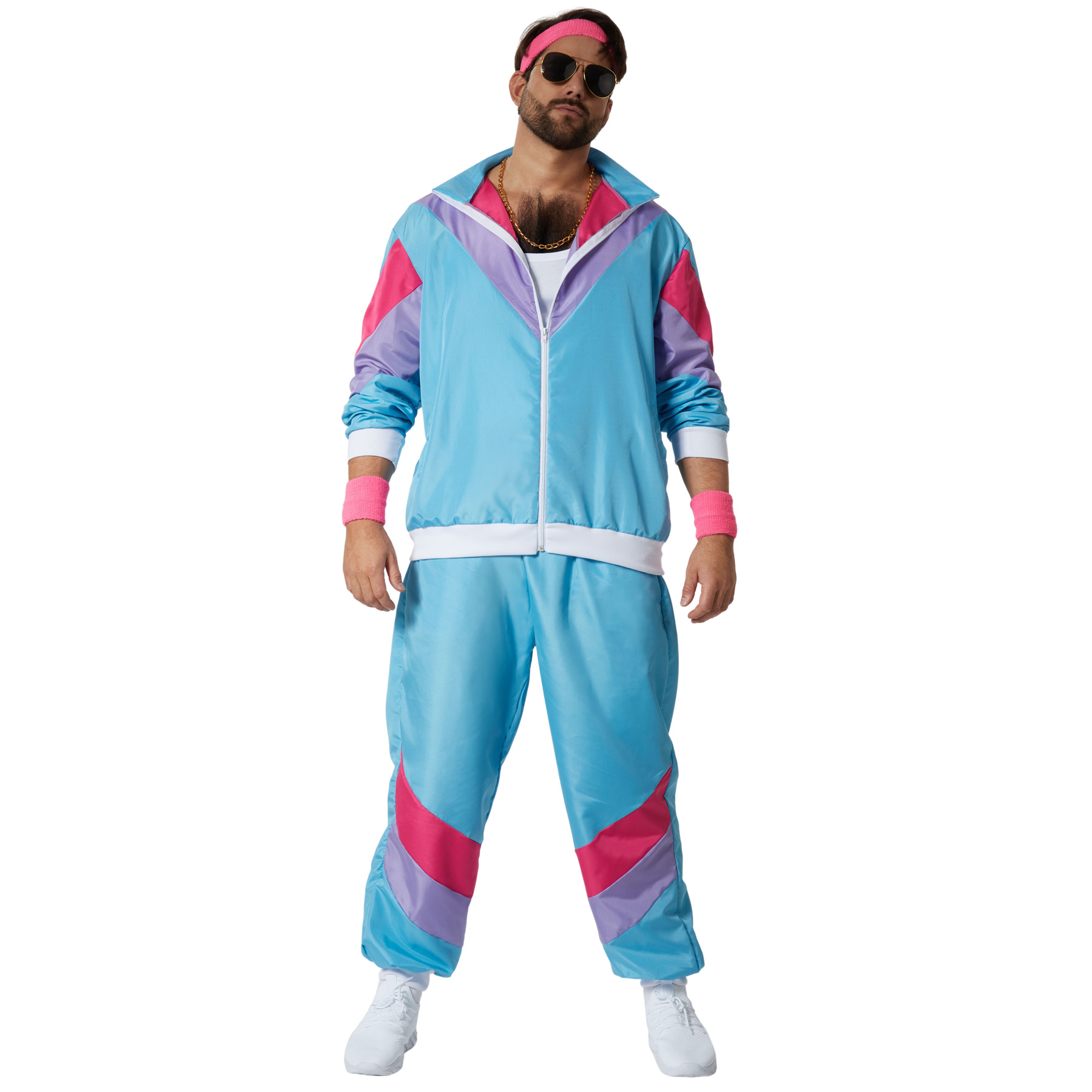 Fancy Dress Costume Men's Retro Tracksuit 80's 90's Dress Up Party Outfit |  eBay UK