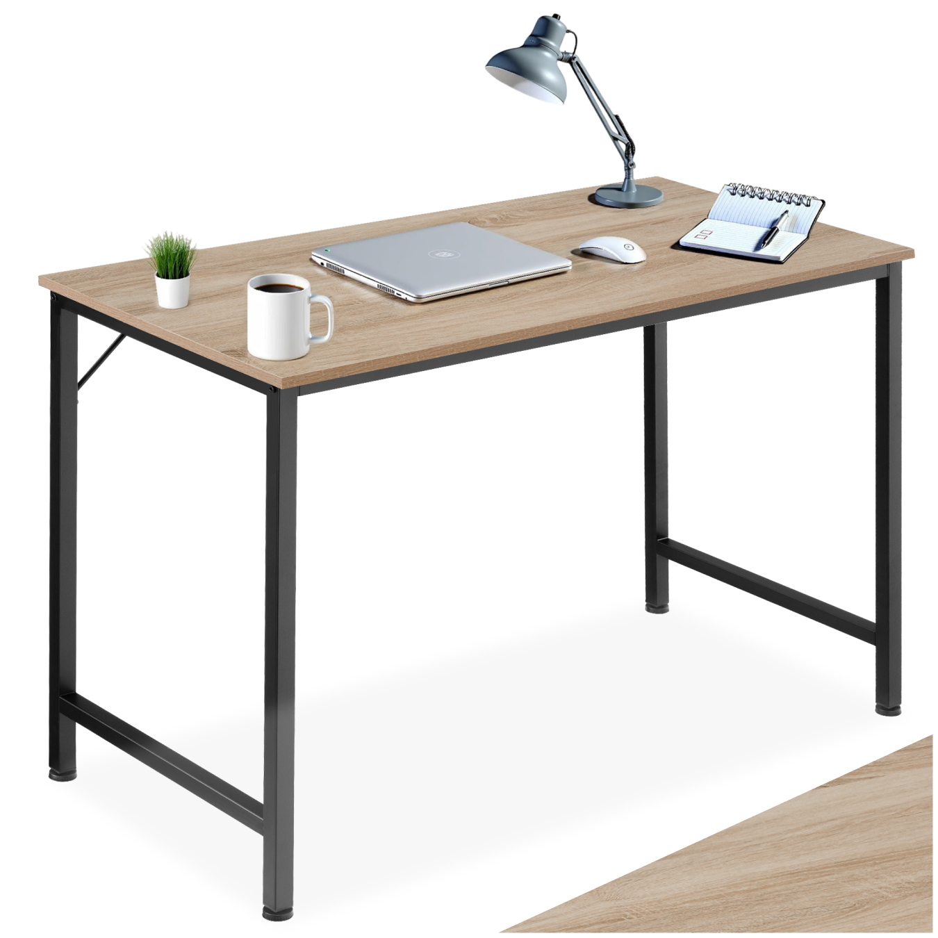 Schreibtisch Jenkins - Industrial Holz hell, Eiche Sonoma, 120 cm