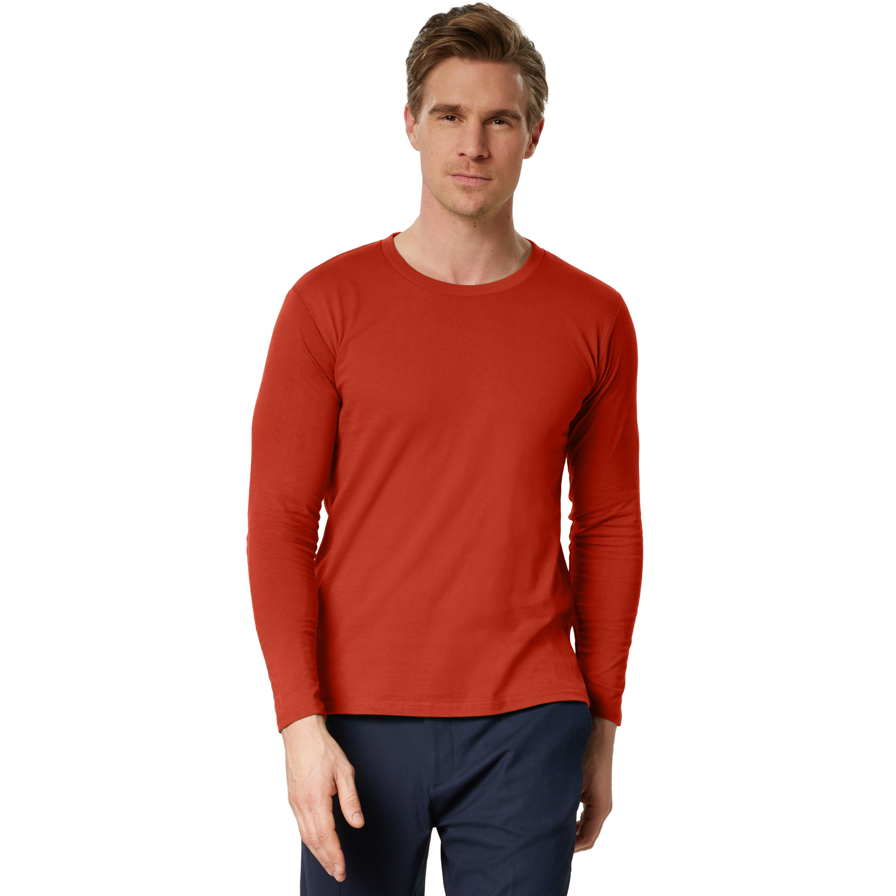 Camiseta de manga larga para hombre camiseta de manga larga lisa sudadera de manga larga suéter nuevo - Imagen 38 de 120