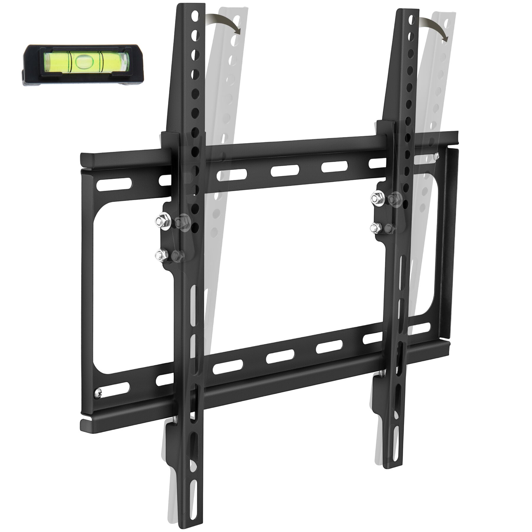 Television Bracket - 26 -75 inch screens, tiltable, width-adjustable TV wall mount - black | tectake
