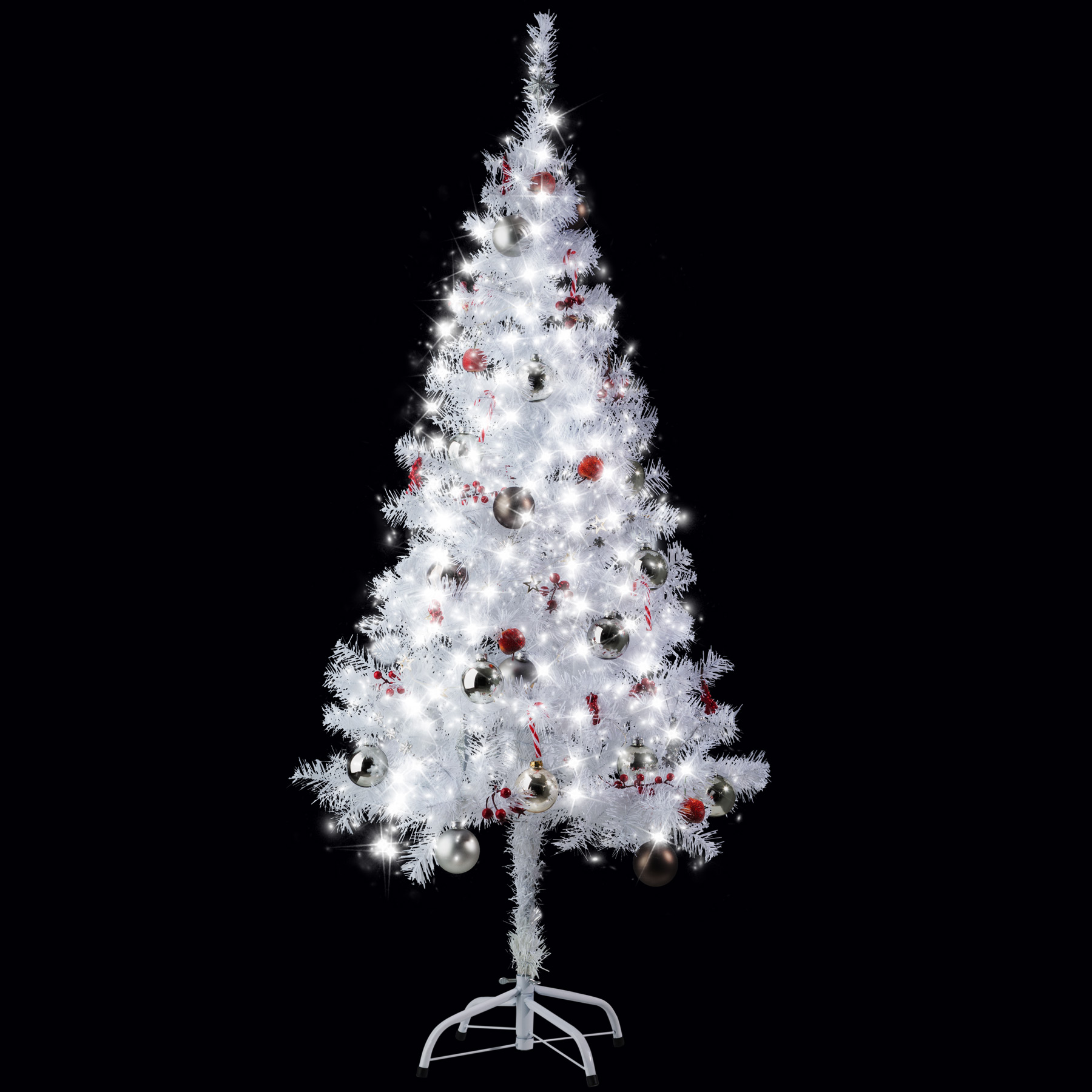 Albero di Natale Artificiale con Supporto Natalizia 310 Punte 150 cm Verde nuovo - Foto 12 di 25