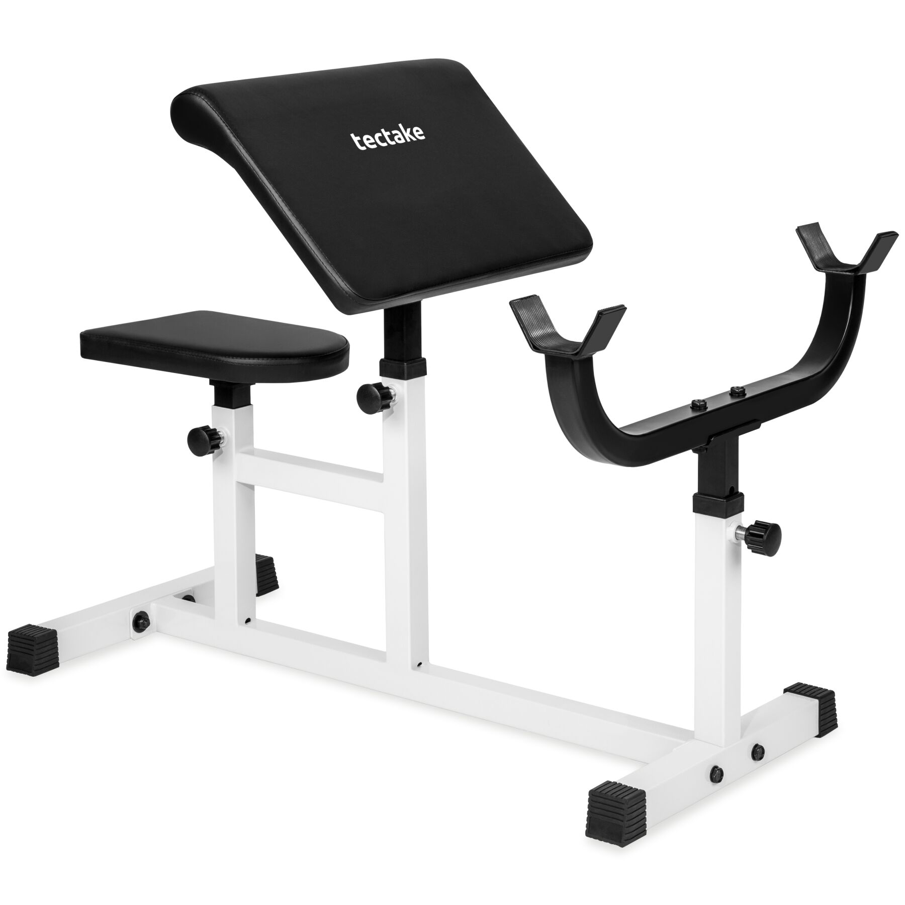 Banc de Musculation Curl pour Biceps Réglable - noir/blanc | tectake