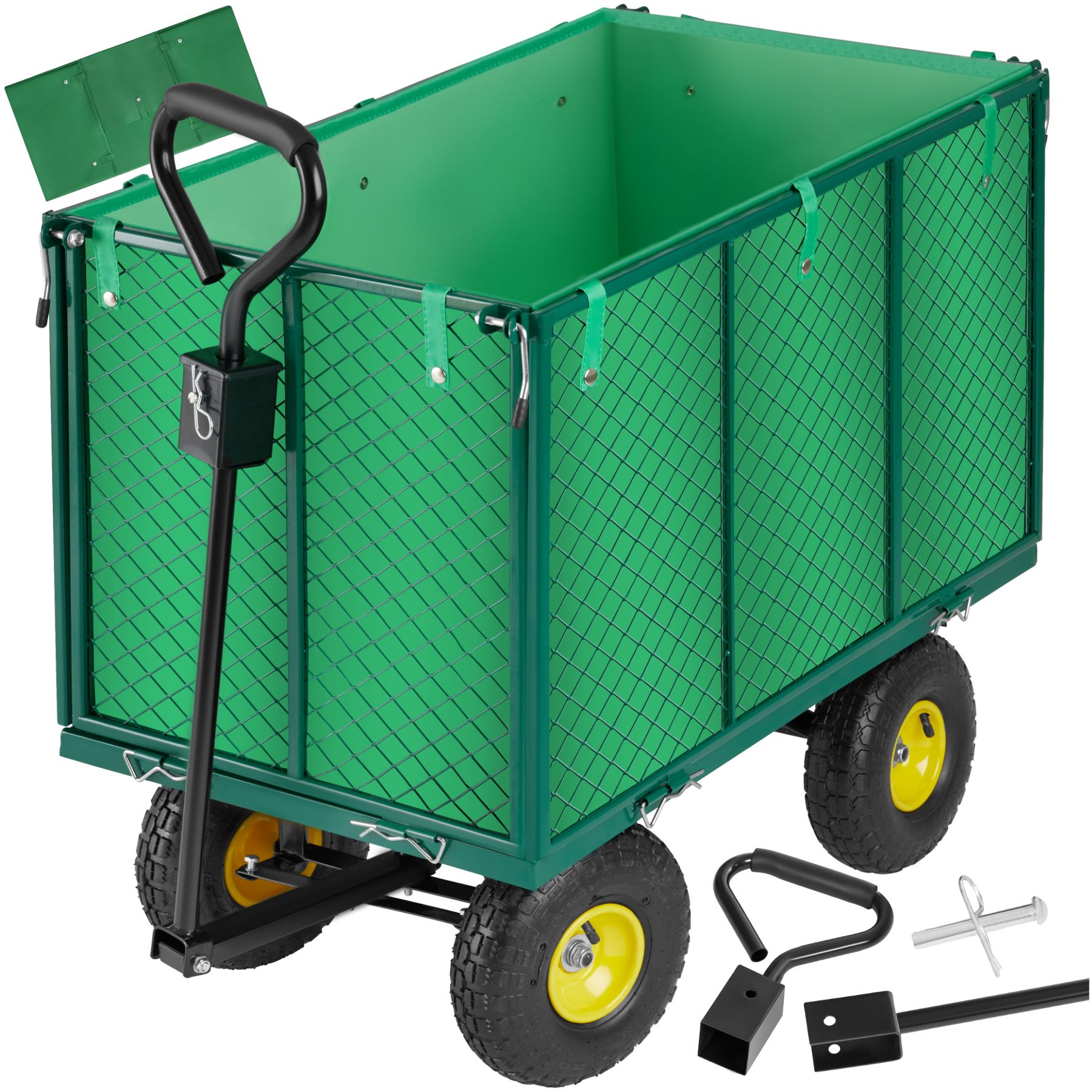 Bollerwagen groß max. 544kg - grün von tectake