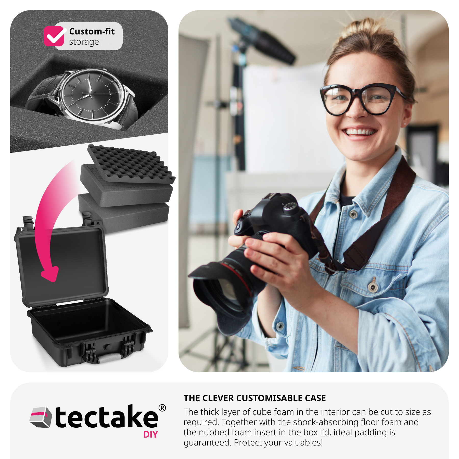 Camera Case Hard Shell Box Photography Travel Protective Waterproof Universal - Picture 32 of 37