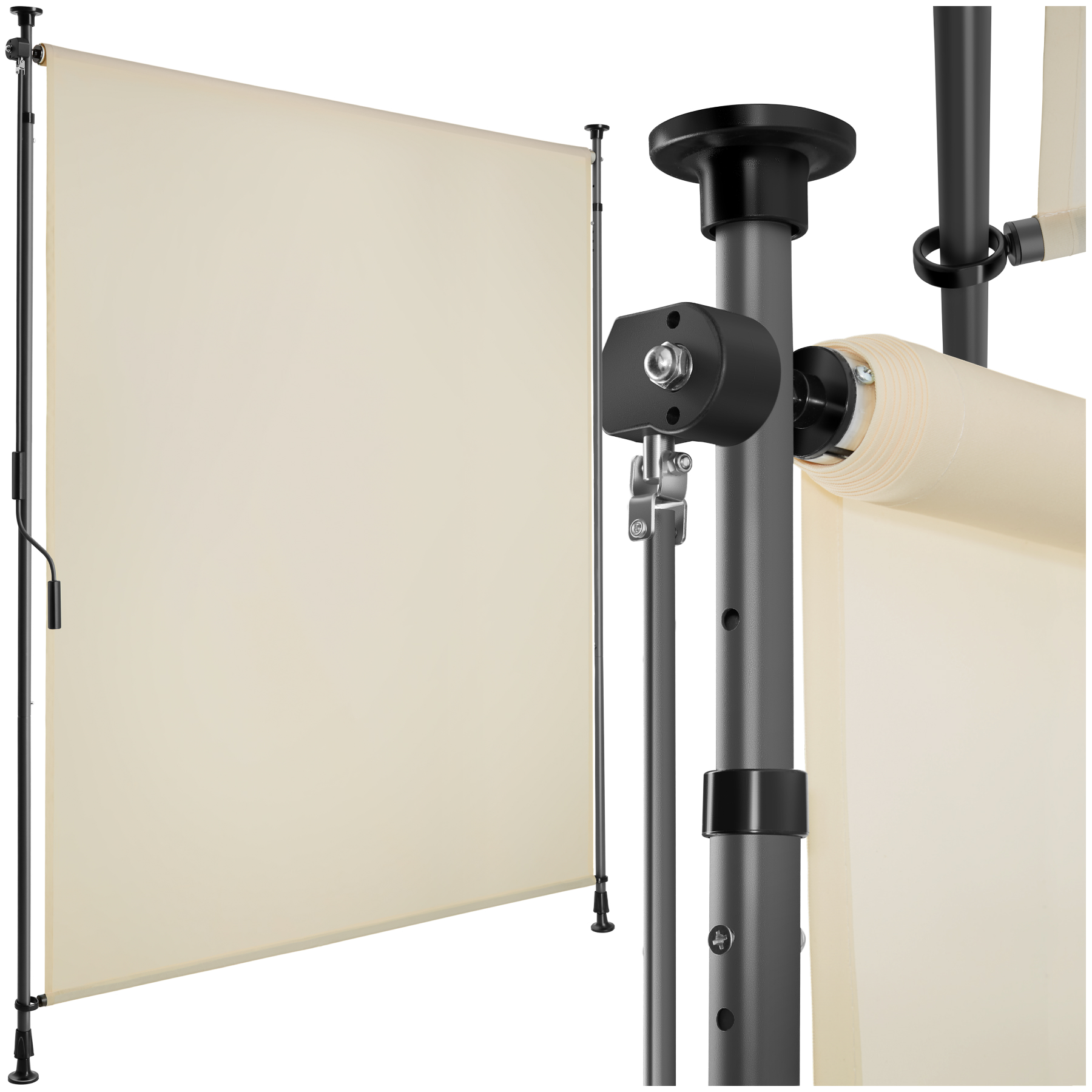 Zonnescherm Taija met handslinger - 120 x 310 cm, beige