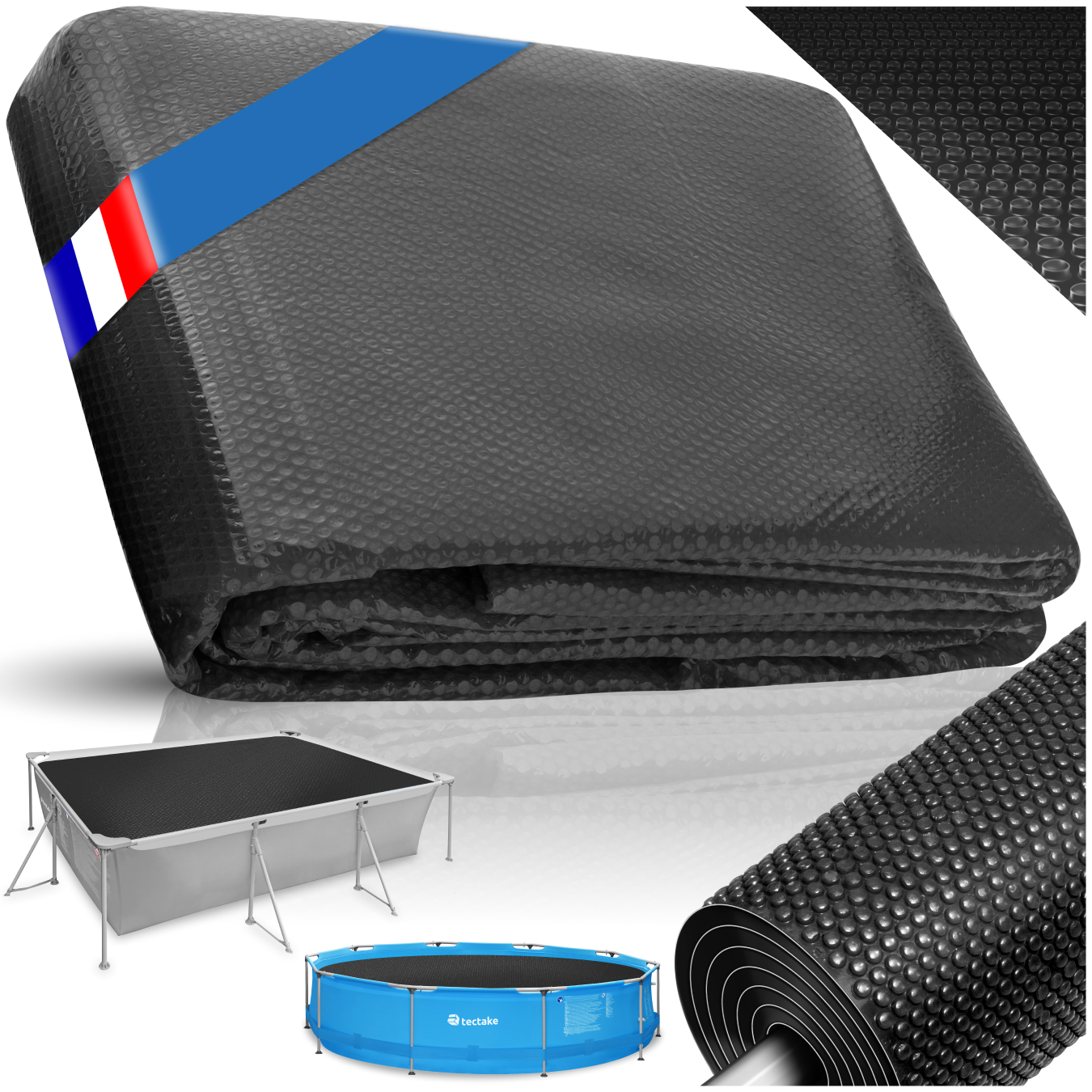 Bâche de piscine rectangulaire - 500 x 800 cm de tectake