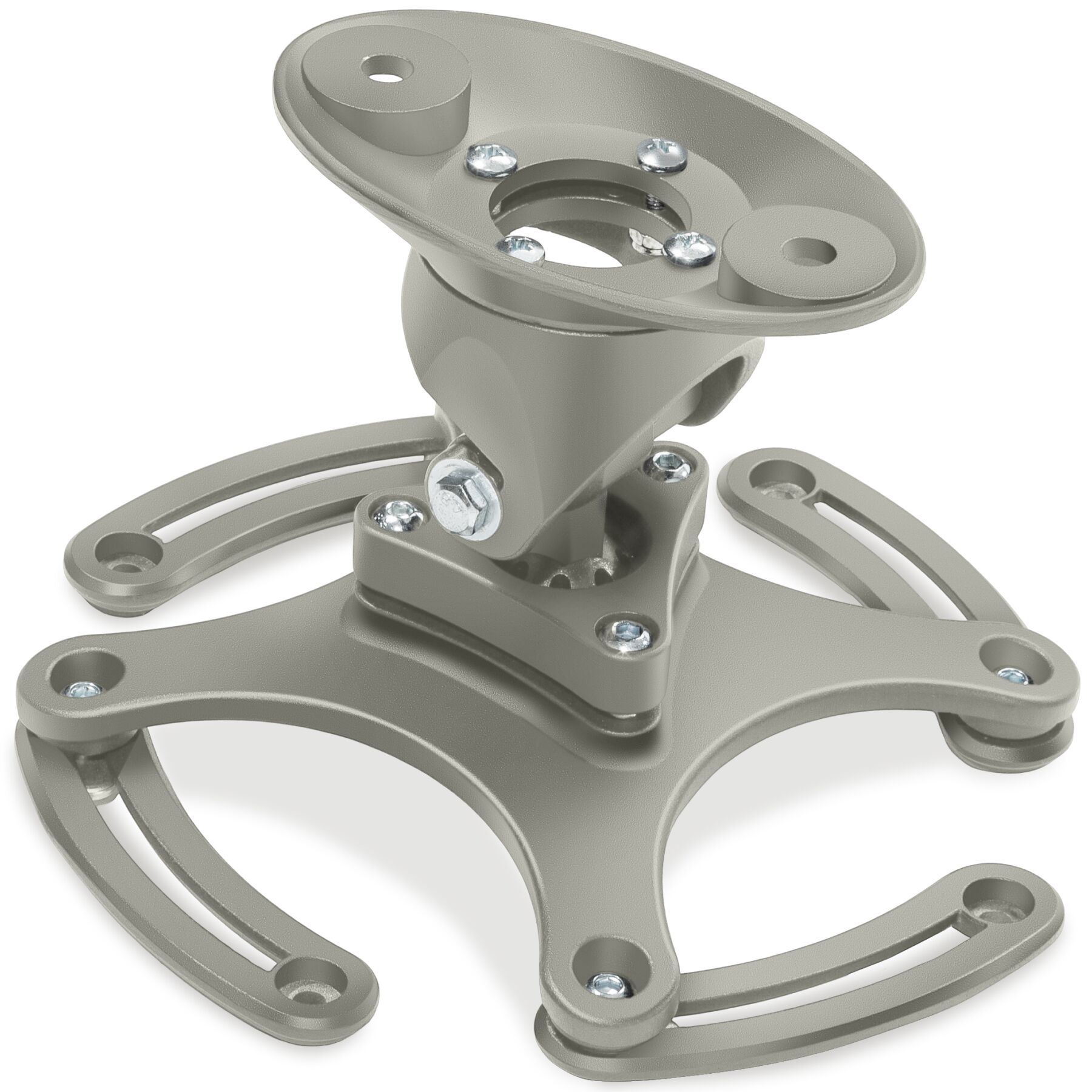 Supporto universale da soffitto per proiettore con snodo sferico in alluminio - grigio | tectake