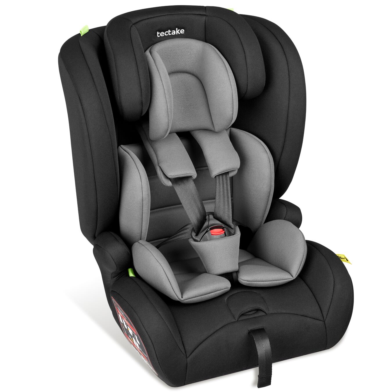 Seggiolino per auto Emely, cintura a 5 punti, omologazione i-Size, con ISOFIX - grigio scuro/nero | tectake
