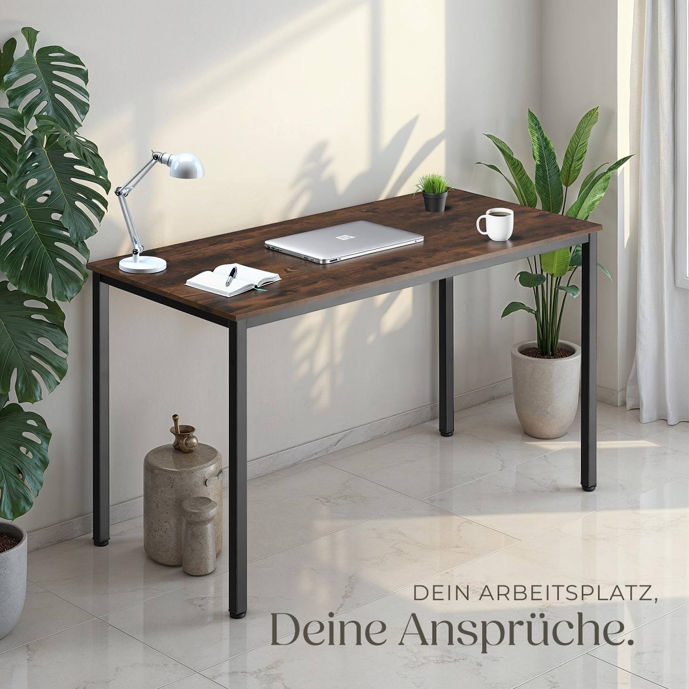 Schreibtisch Bürotisch Esstisch Tisch Industrial Design Holz Metall 120 x 60 cm