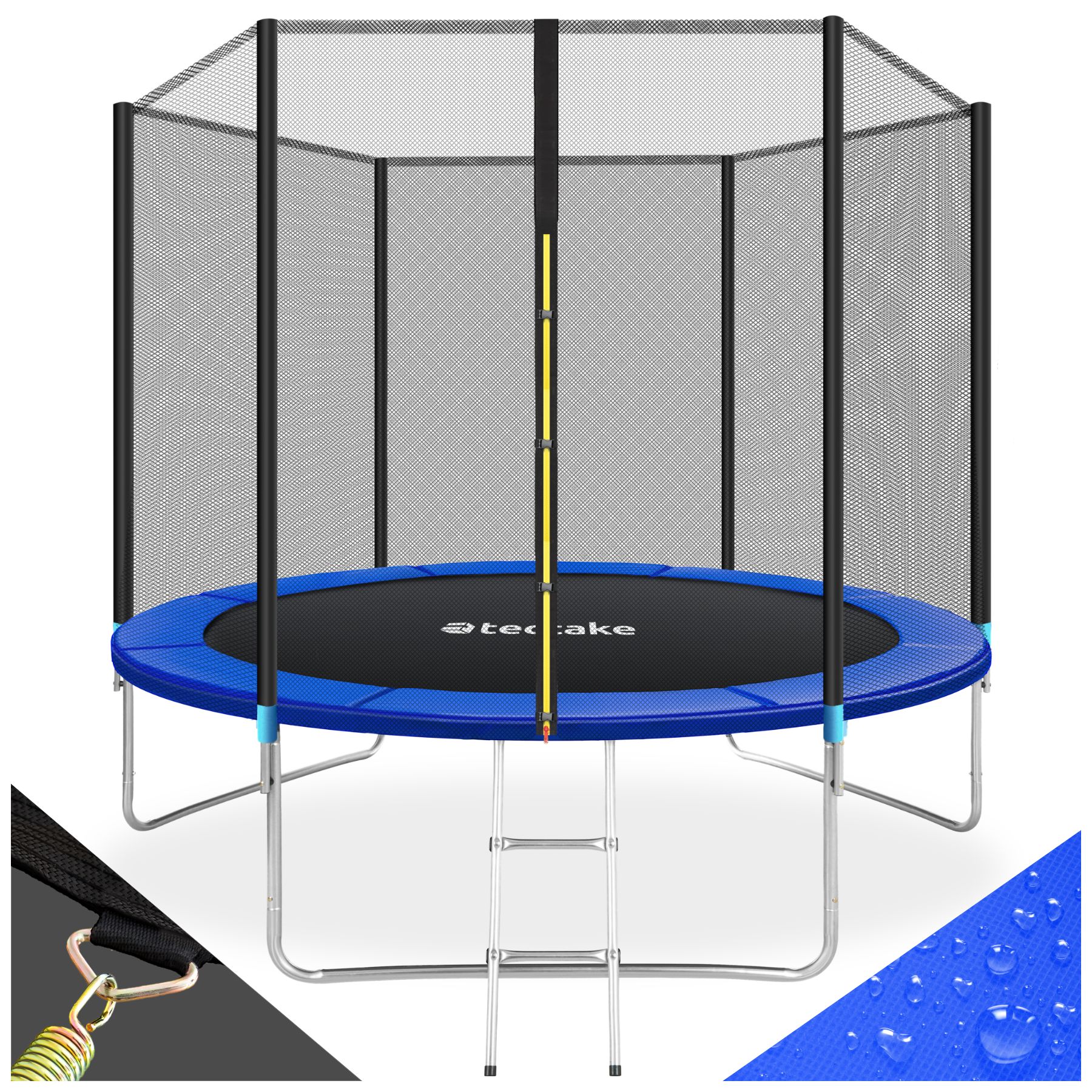 Studsmatta Garfunky med skyddsnät , upp till 80 kg - 305 cm av tectake