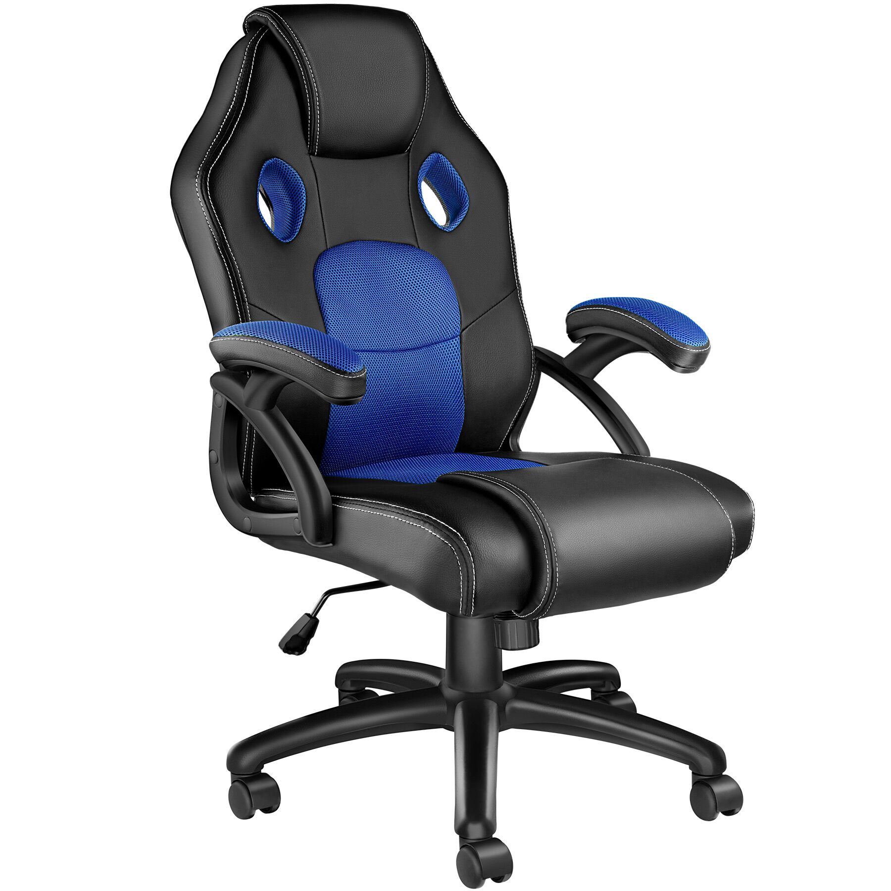 Tectake Gmbh Bürostuhl Mike - Größe 47 Schwarz/Blau 403453