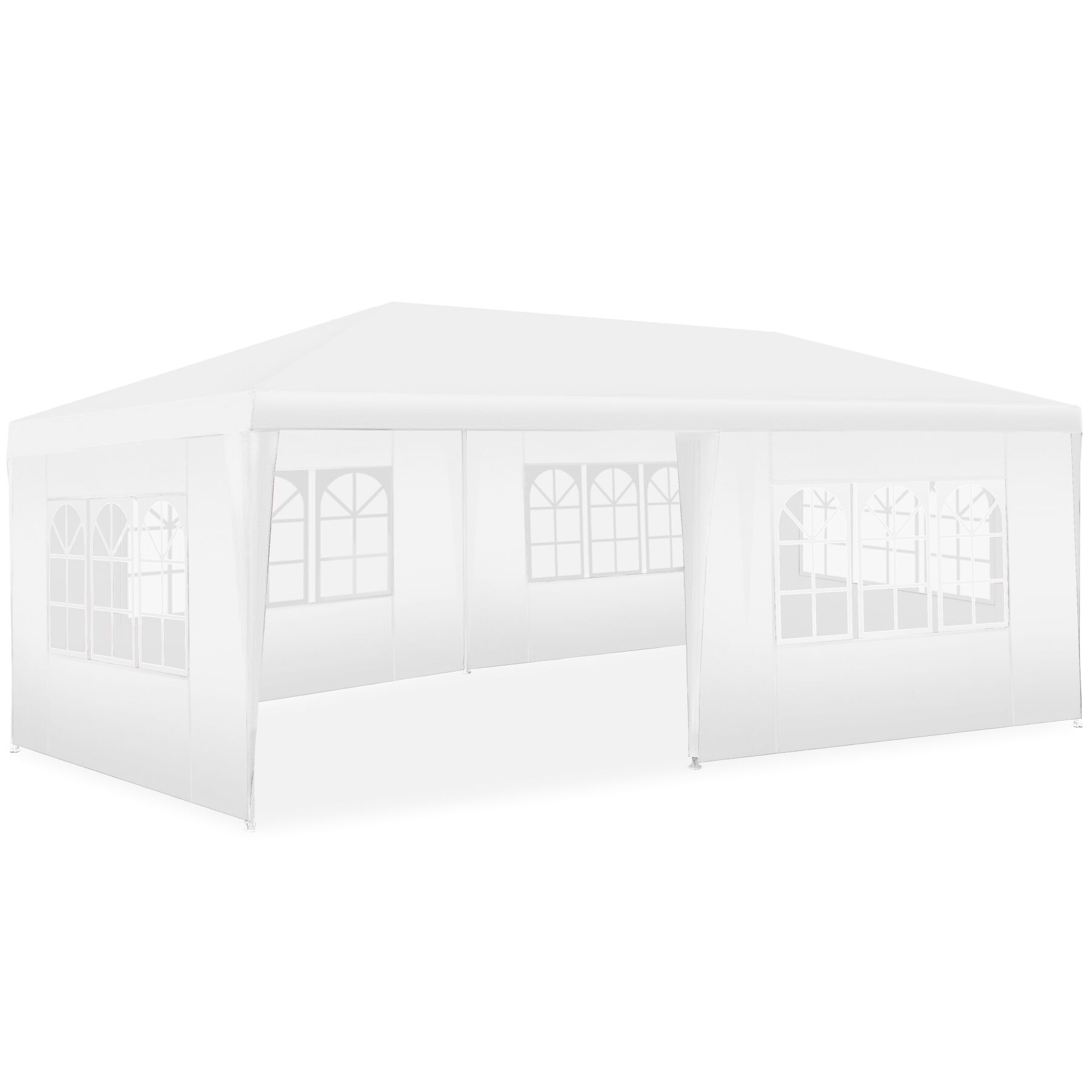 Gazebo Novara with 5 side panels, water-resistant, 6x3m - white | tectake