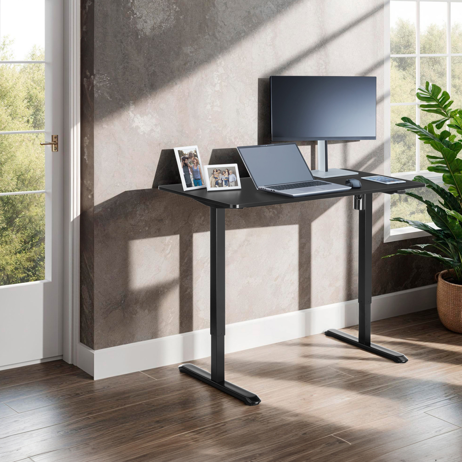 Höhenverstellbarer Schreibtisch Elektrisch Computertisch Arbeitsplatz PC-Tisch - Bild 35 von 37