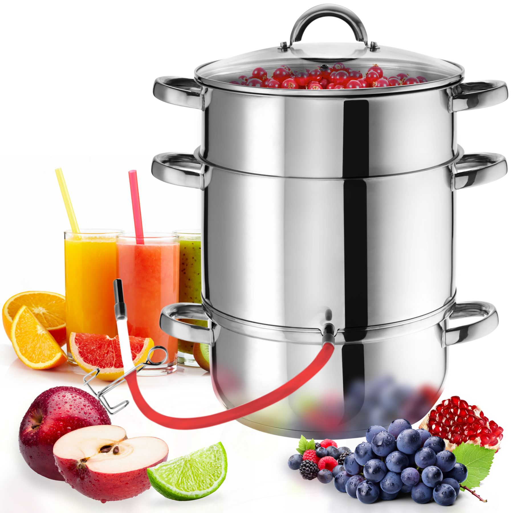 Extracteur de jus 15 L - argent