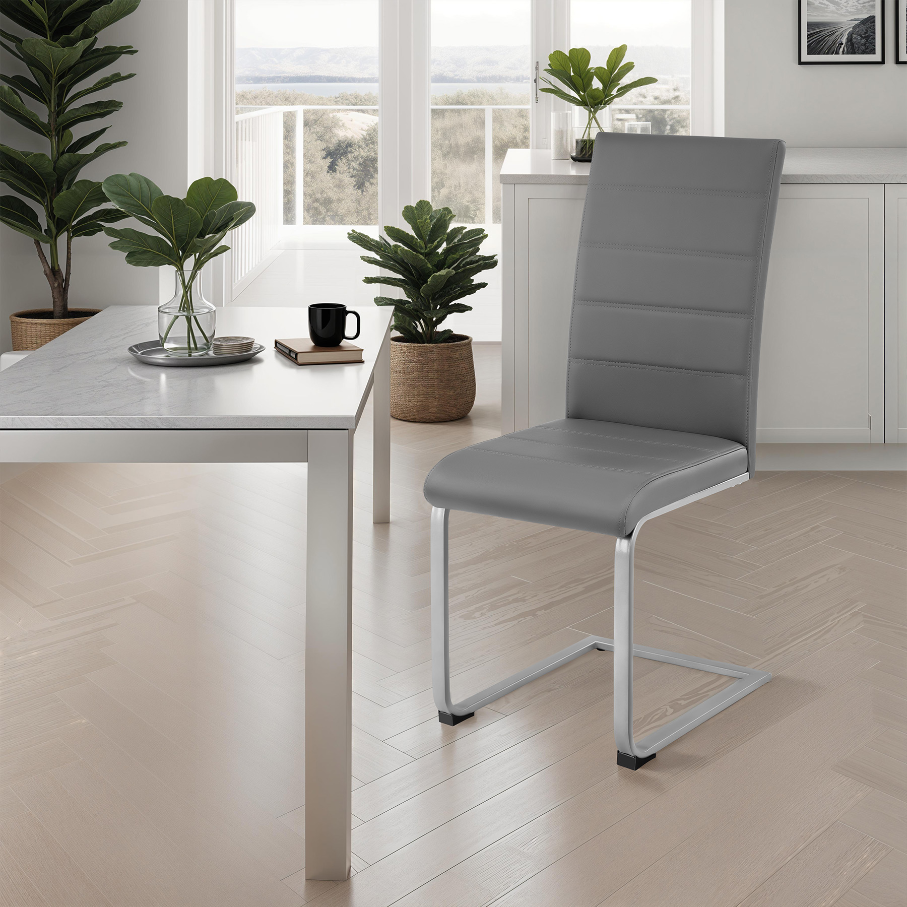 Dining Chairs Set Dinner Table Room Chair Group Breakfast Kitchen Upholstered - Picture 36 of 61
