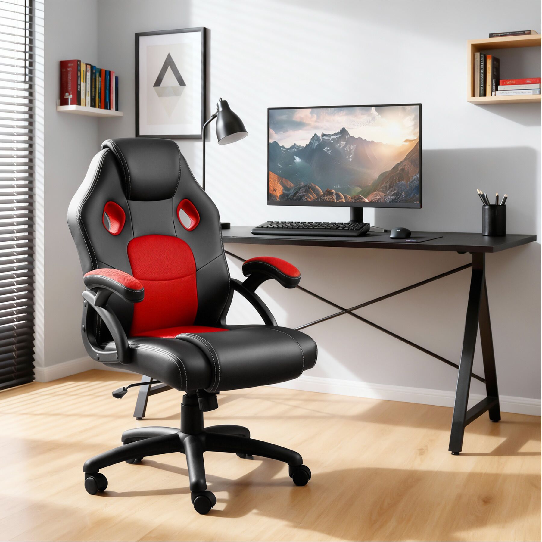 Bürostuhl Chefsessel ergonomisch Drehstuhl Schreibtisch Gamingstuhl mit Rollen - Produktbild 10