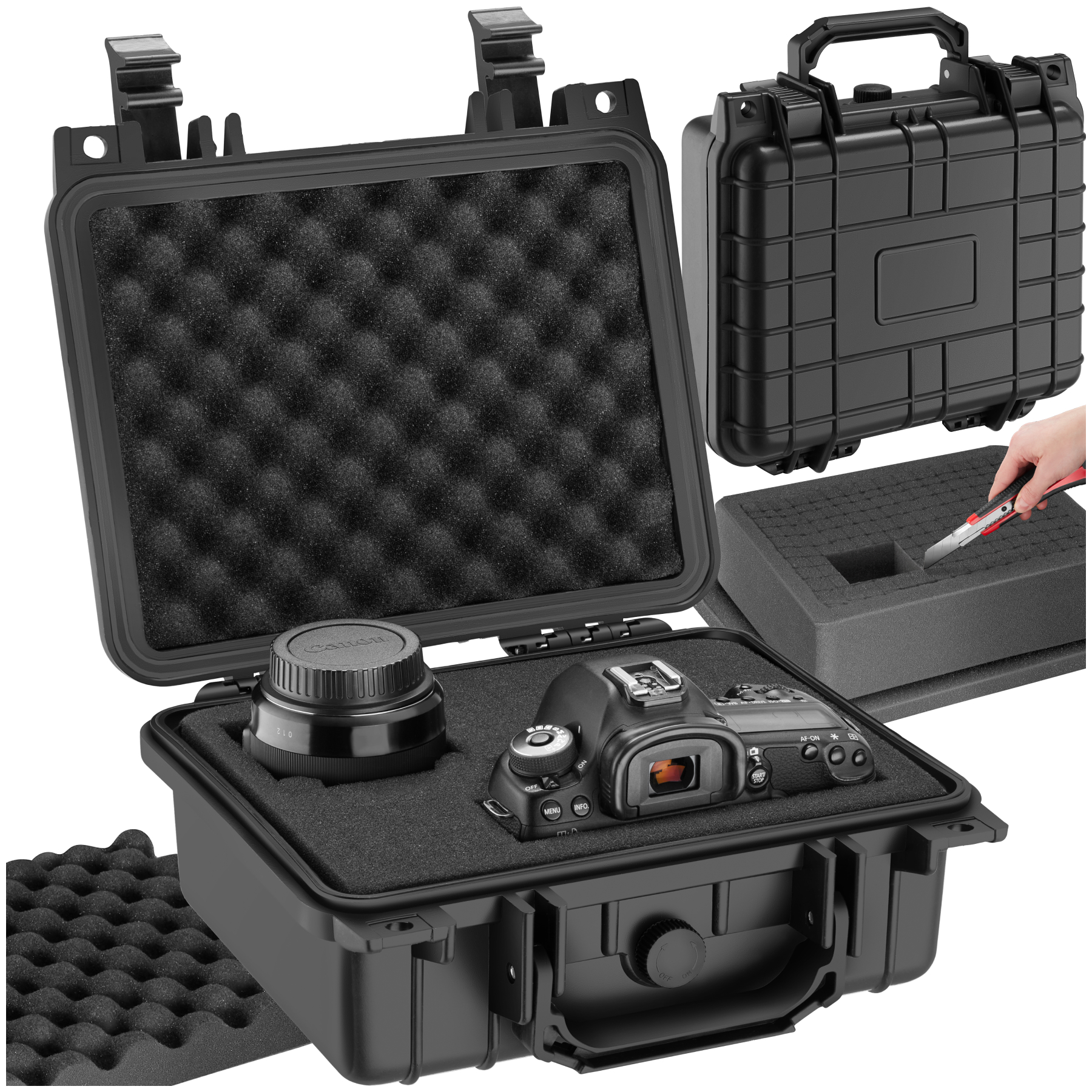 Camera Case Hard Shell Box Photography Travel Protective Waterproof Universal - Picture 2 of 37