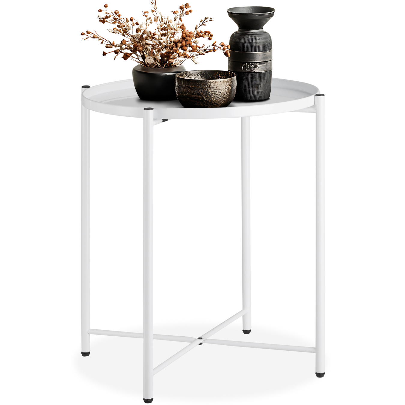 Bijzettafel Chester 45,5x45,5x53cm - wit