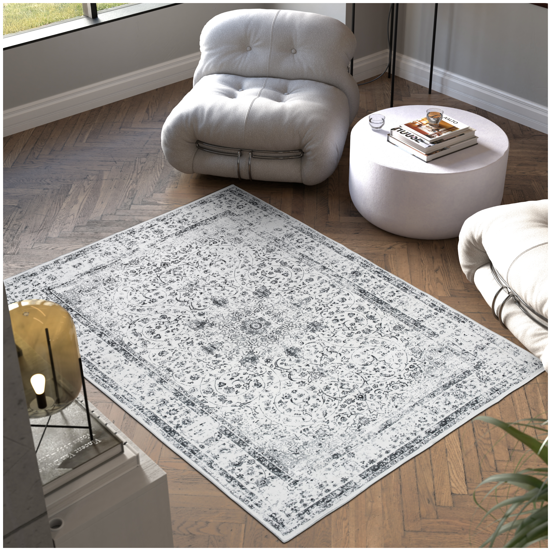 Vintage Designer Teppich Aliya, Kurzflor - 160 x 230 cm von tectake