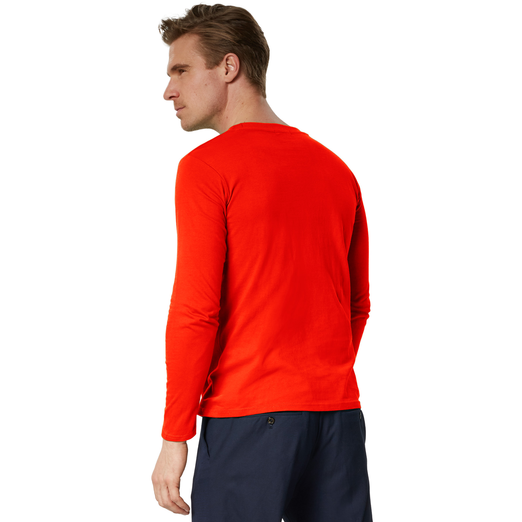 Longsleeve Herren Langarmshirt unifarben Sweatshirt Langarm T-Shirt Pullover neu