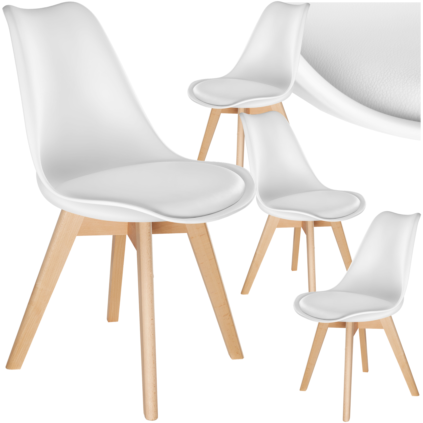 Esszimmerstühle Frederikke - weiß, 4er Set