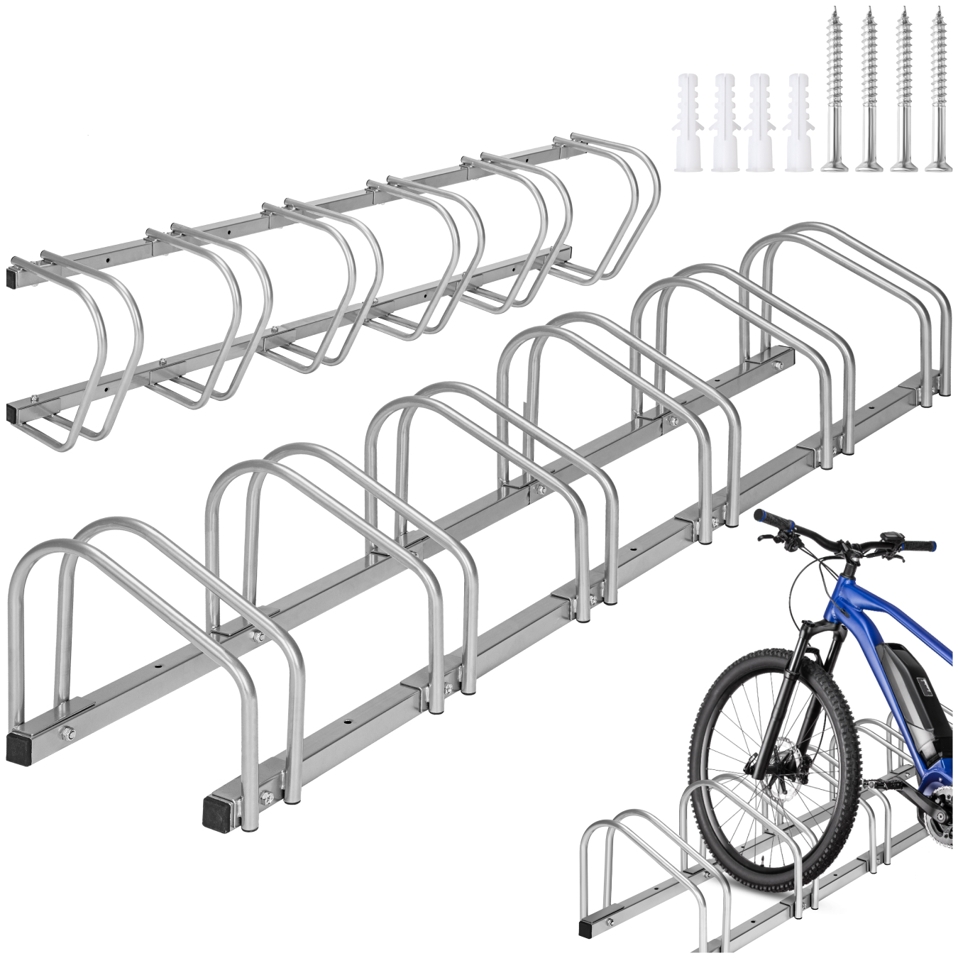 Porte vélo mural en acier - 6 | tectake
