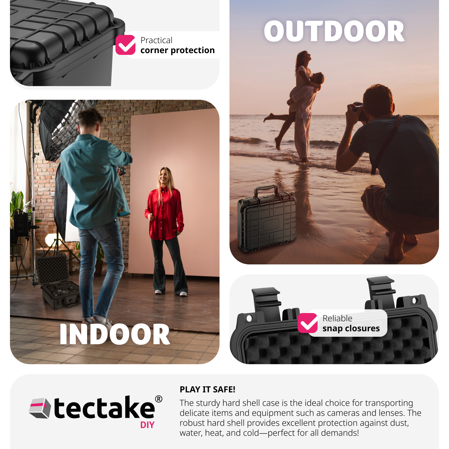 Camera Case Hard Shell Box Photography Travel Protective Waterproof Universal - Picture 18 of 37