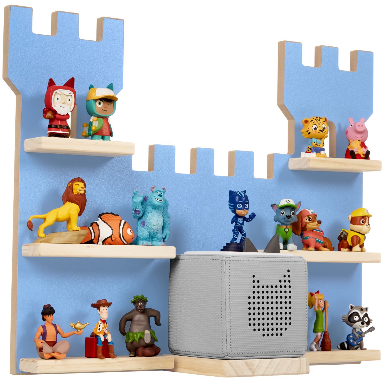 Wandregal MyLittleStory Fortress für bis zu 16 Tonies - blau