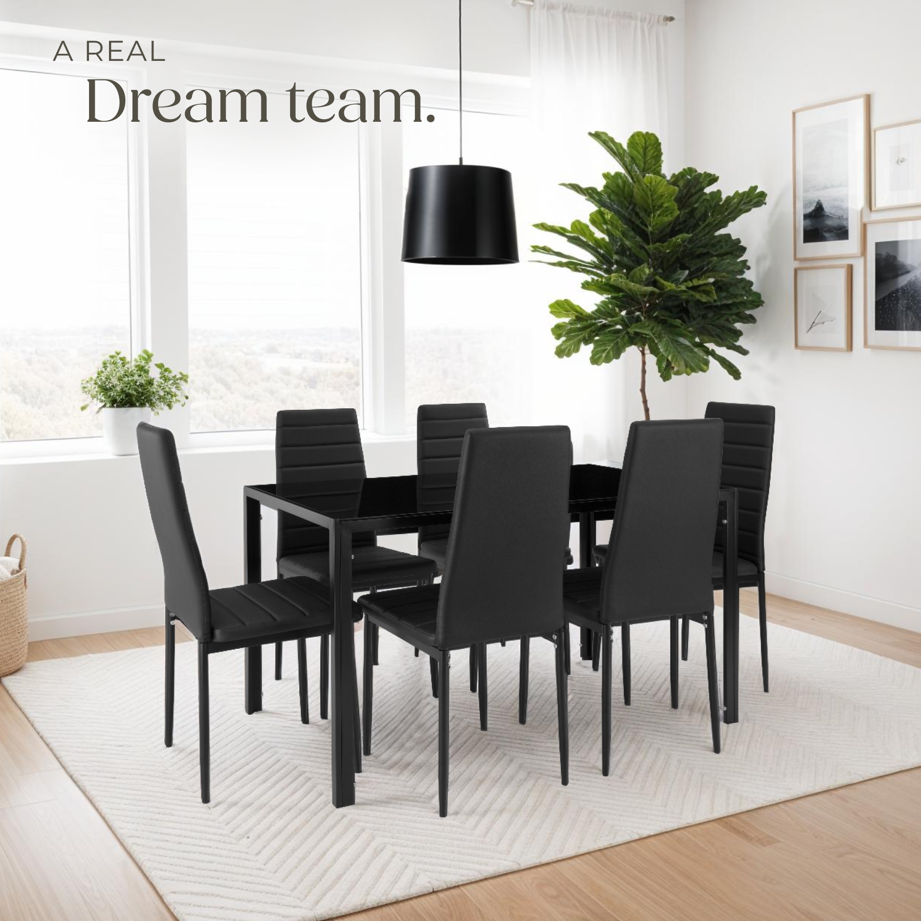Dining Chair Set Kitchen Living Room Furniture Faux Leather Chairs Thick Padding - Picture 9 of 61