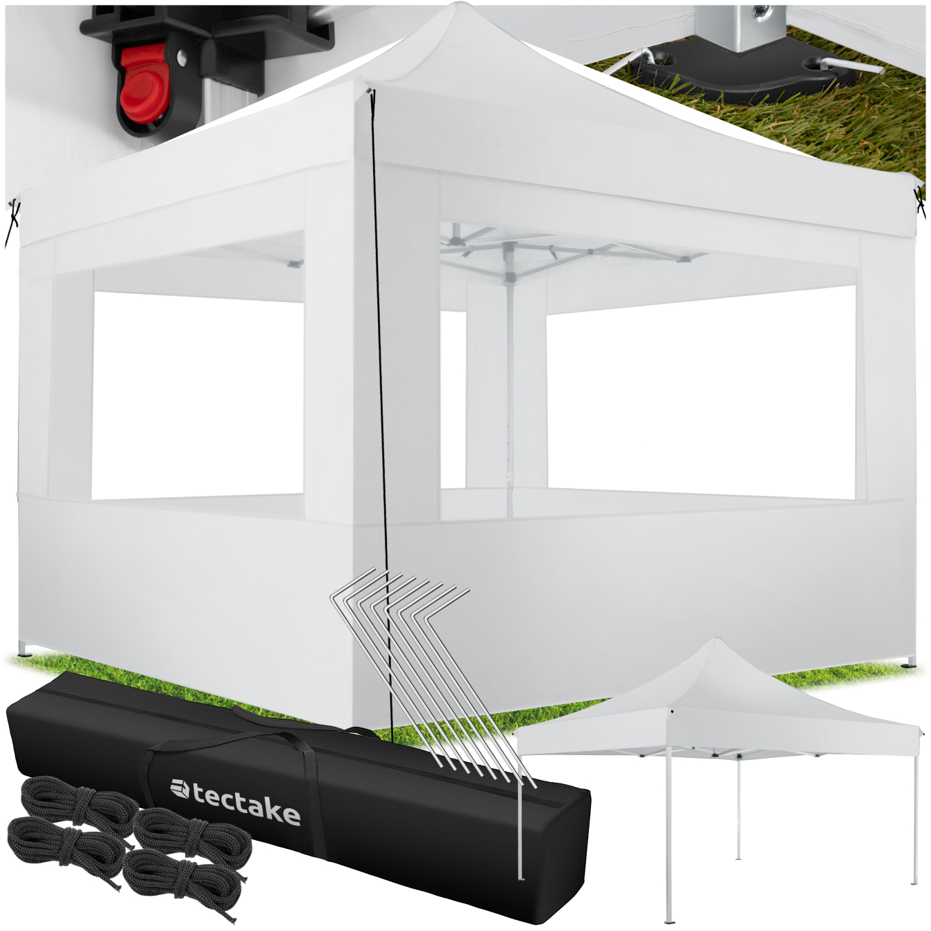 Tenda Olivia 3 x 3 m com 4 painéis laterais - branco